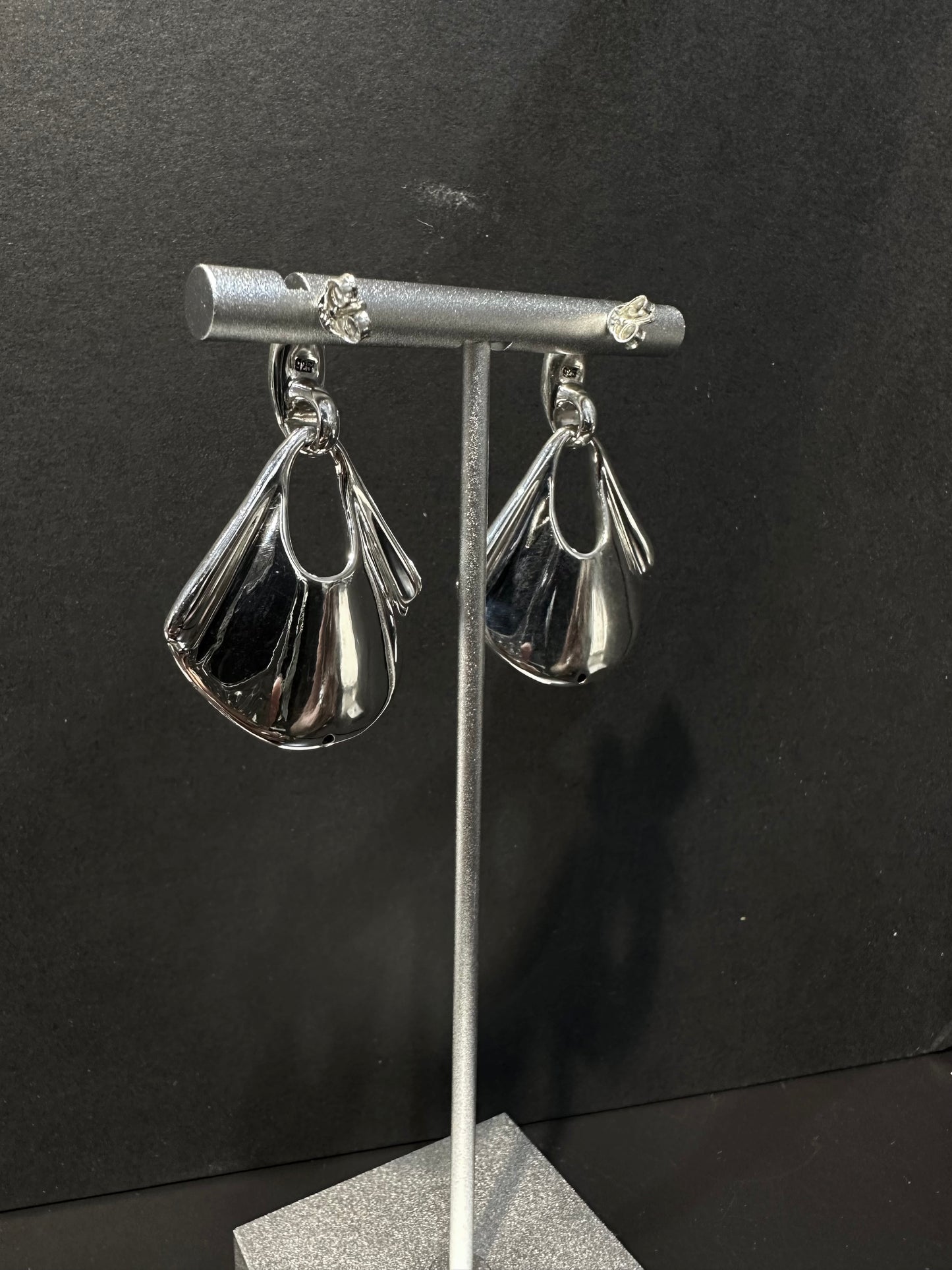 925 SECTOR SHAPED EARRINGS