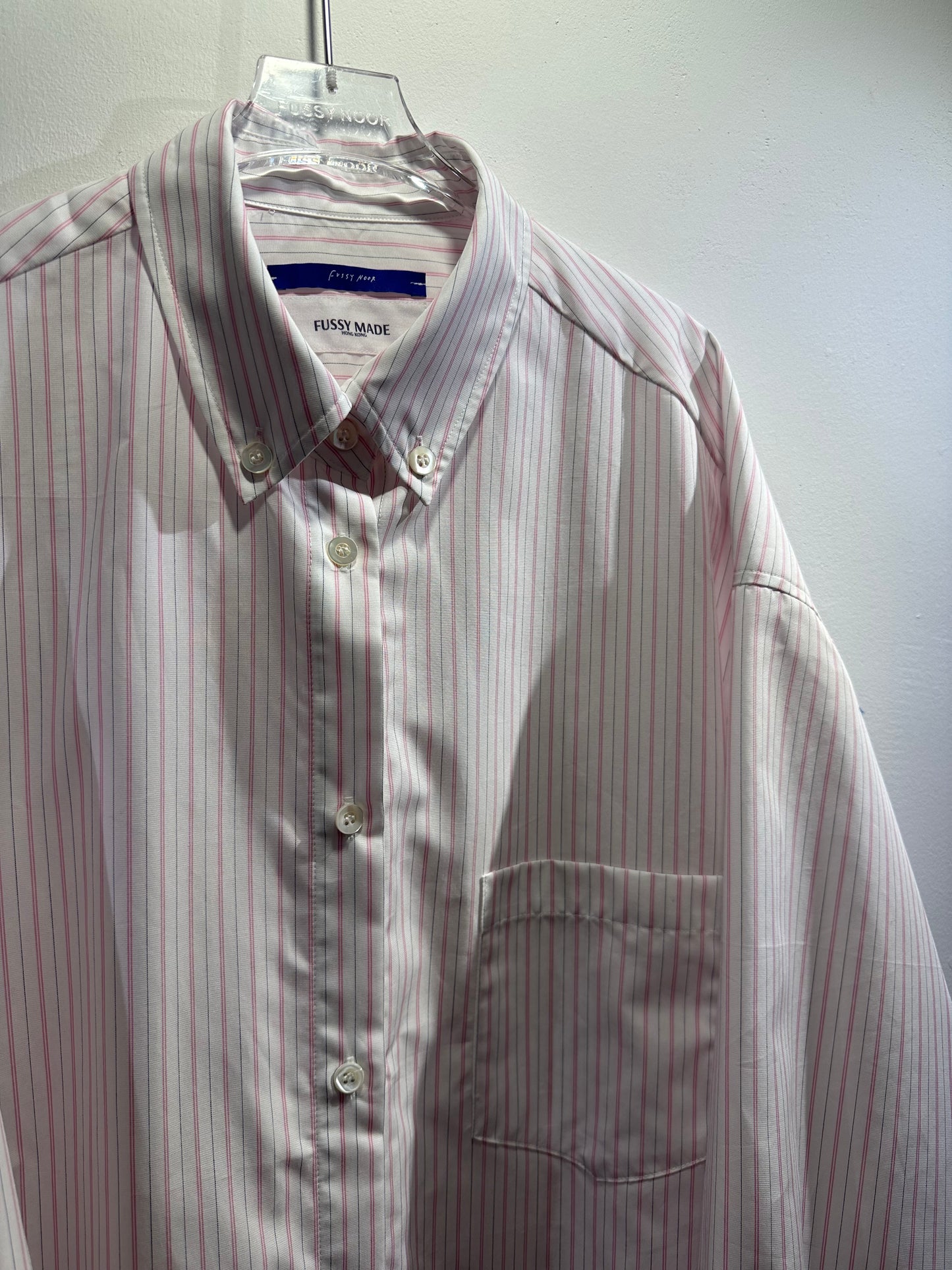 • FUSSY MADE • LIGHT PINK STRIPE SHIRT