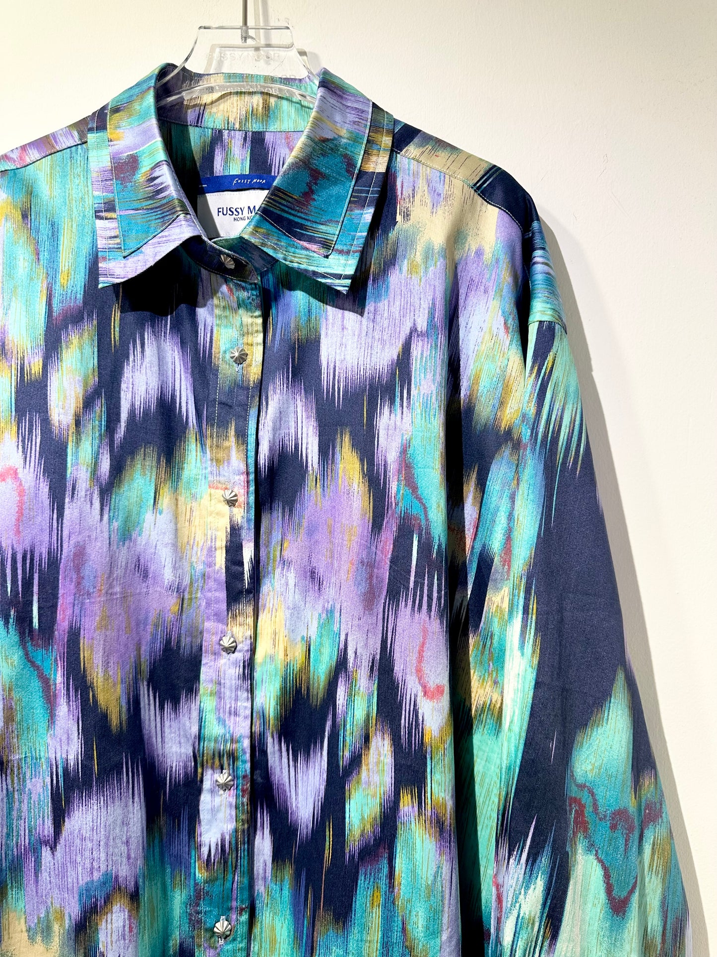 • FUSSY MADE • WATERCOLOR ABSTRACT SHIRT ( SHORT SLEEVES )