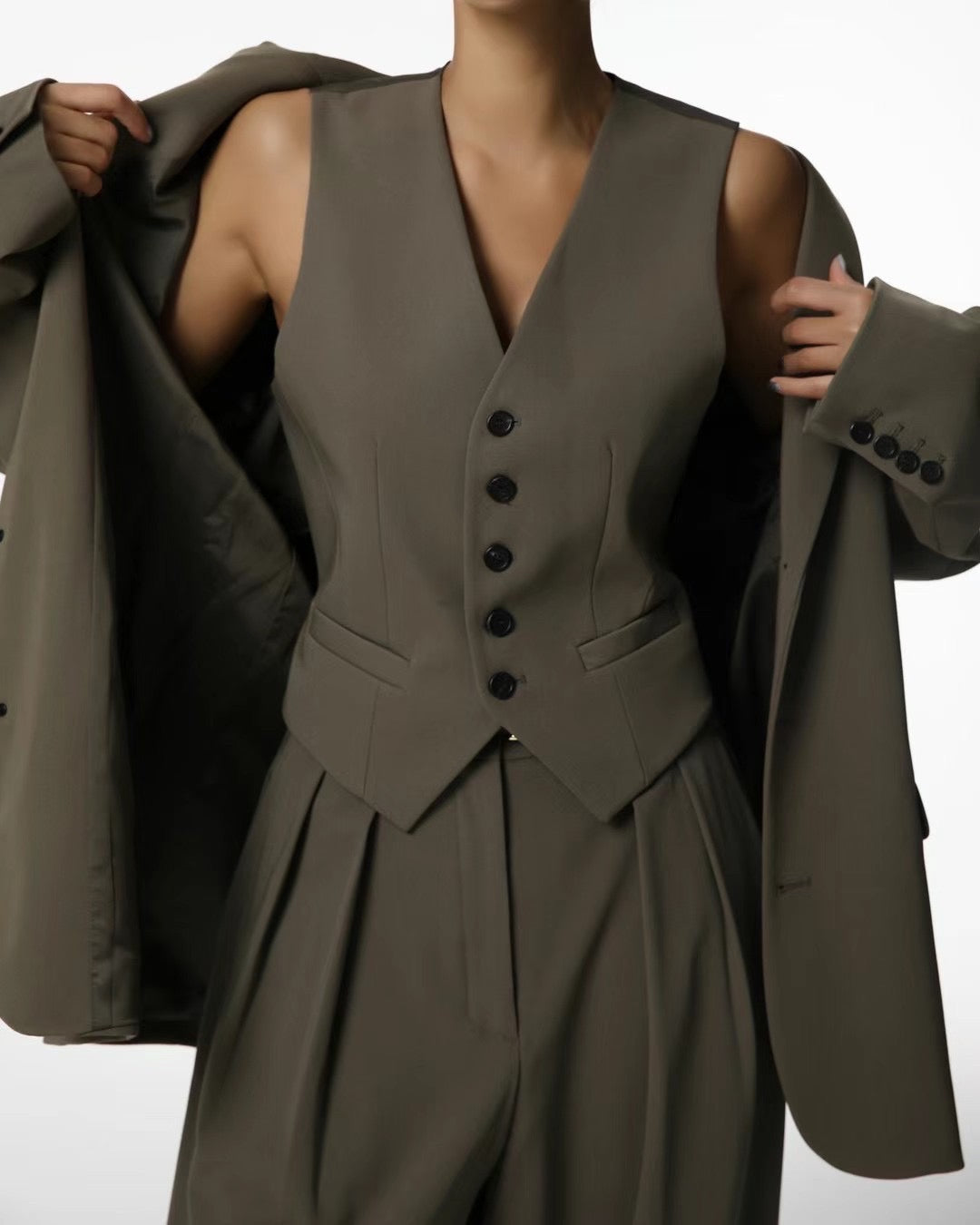 INWARD DOUBLE PLEATS TROUSERS