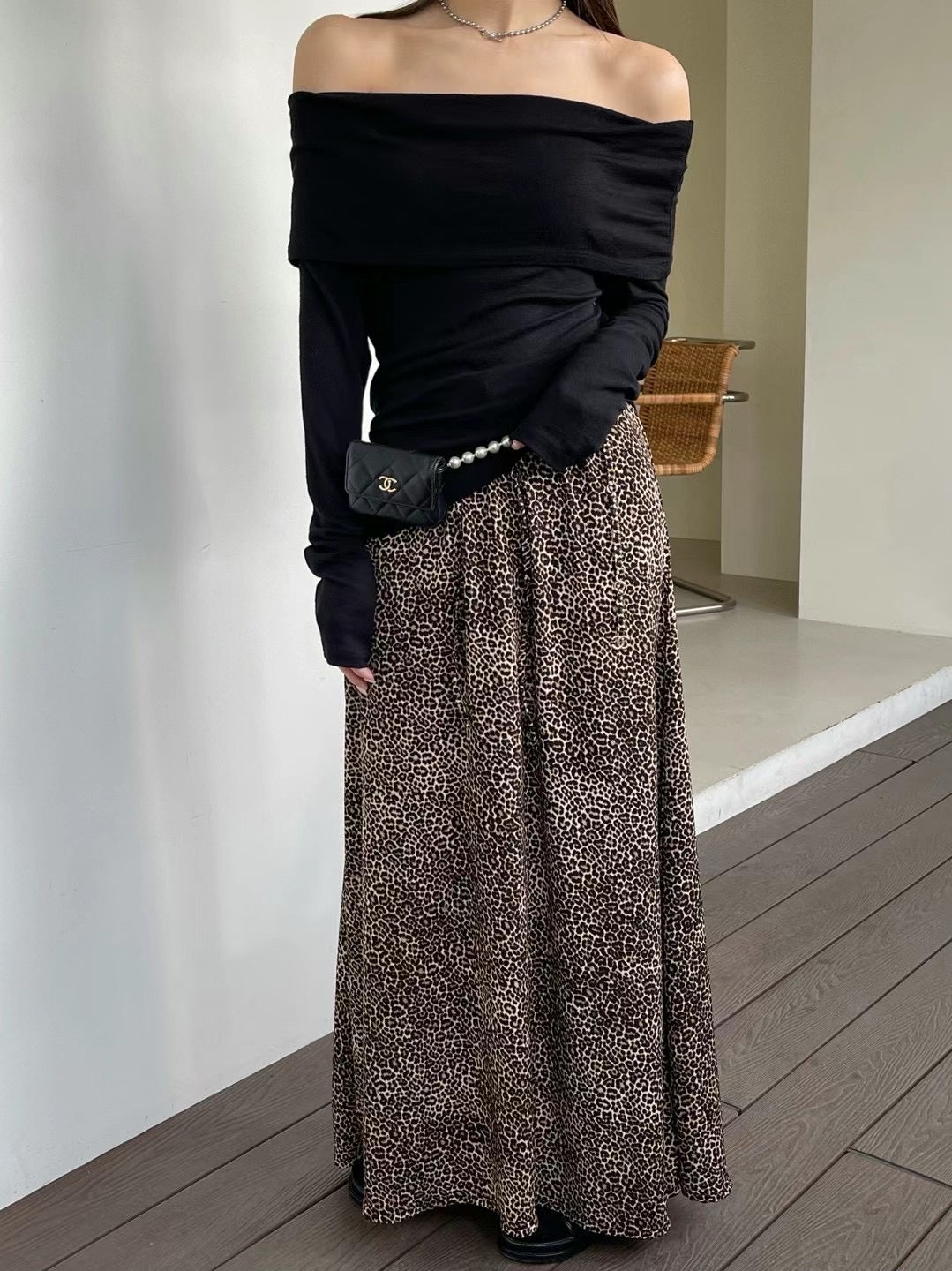 LEOPARD PATTERN SKIRT
