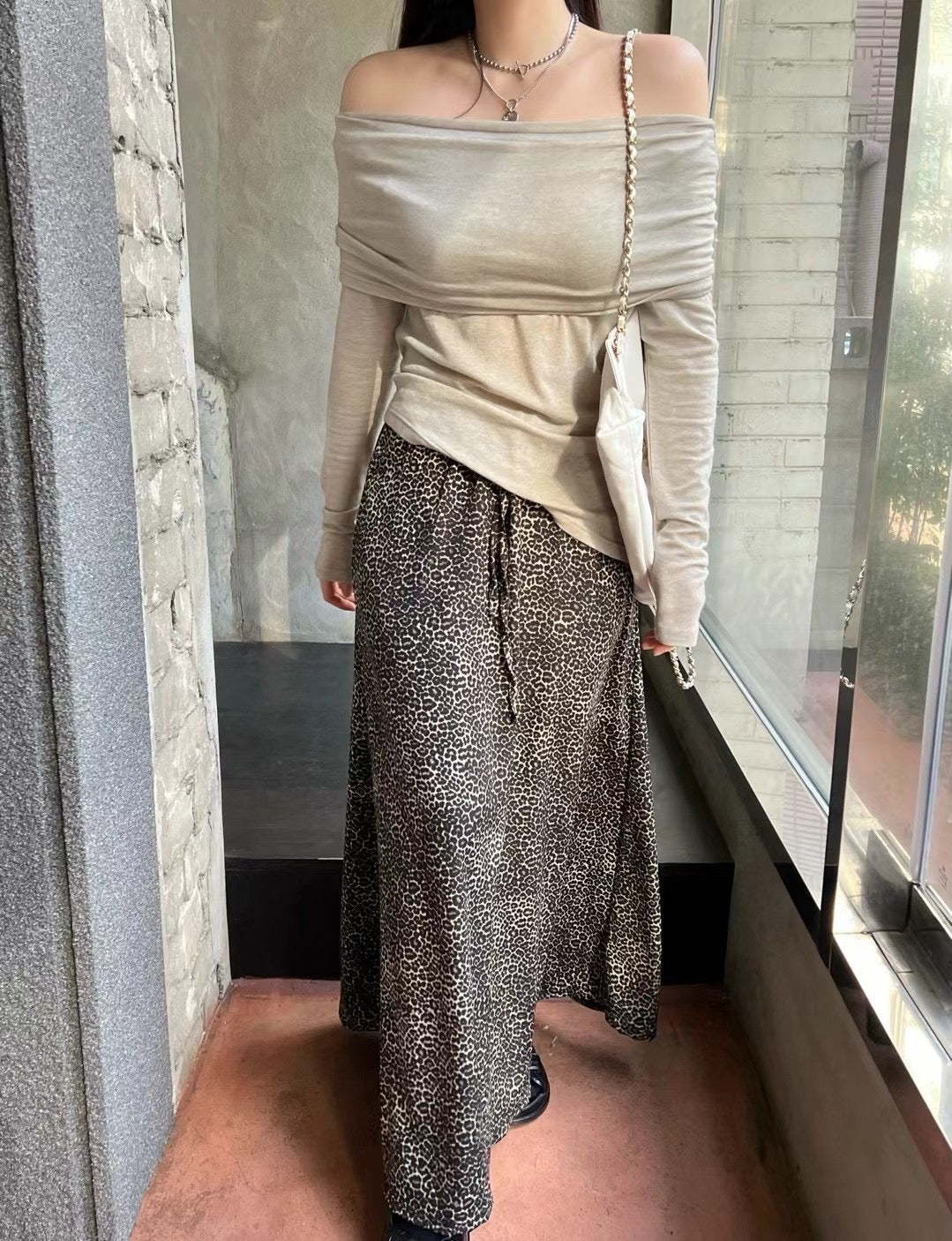 LEOPARD PATTERN SKIRT