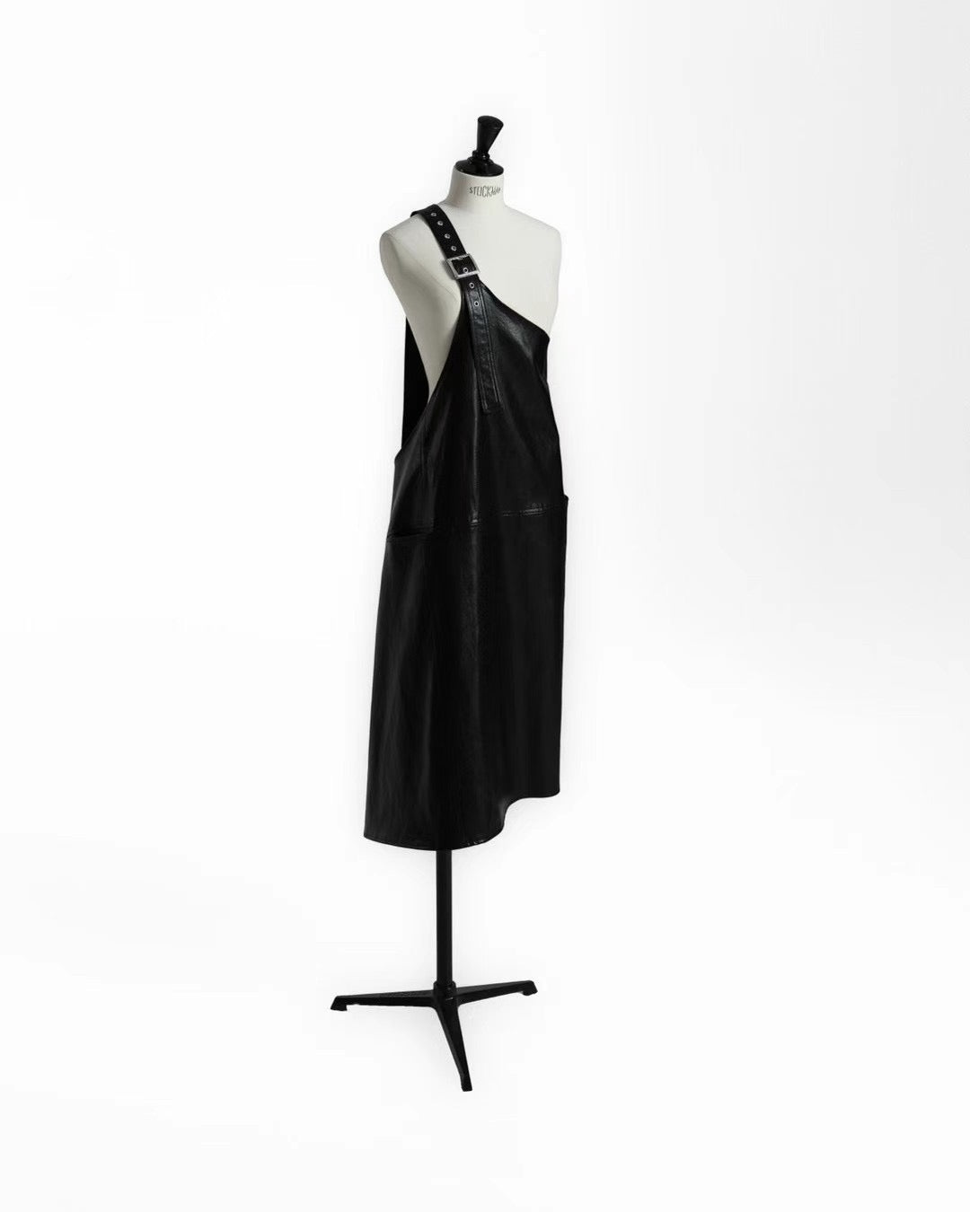 PU ONE SHOULDER DRESS