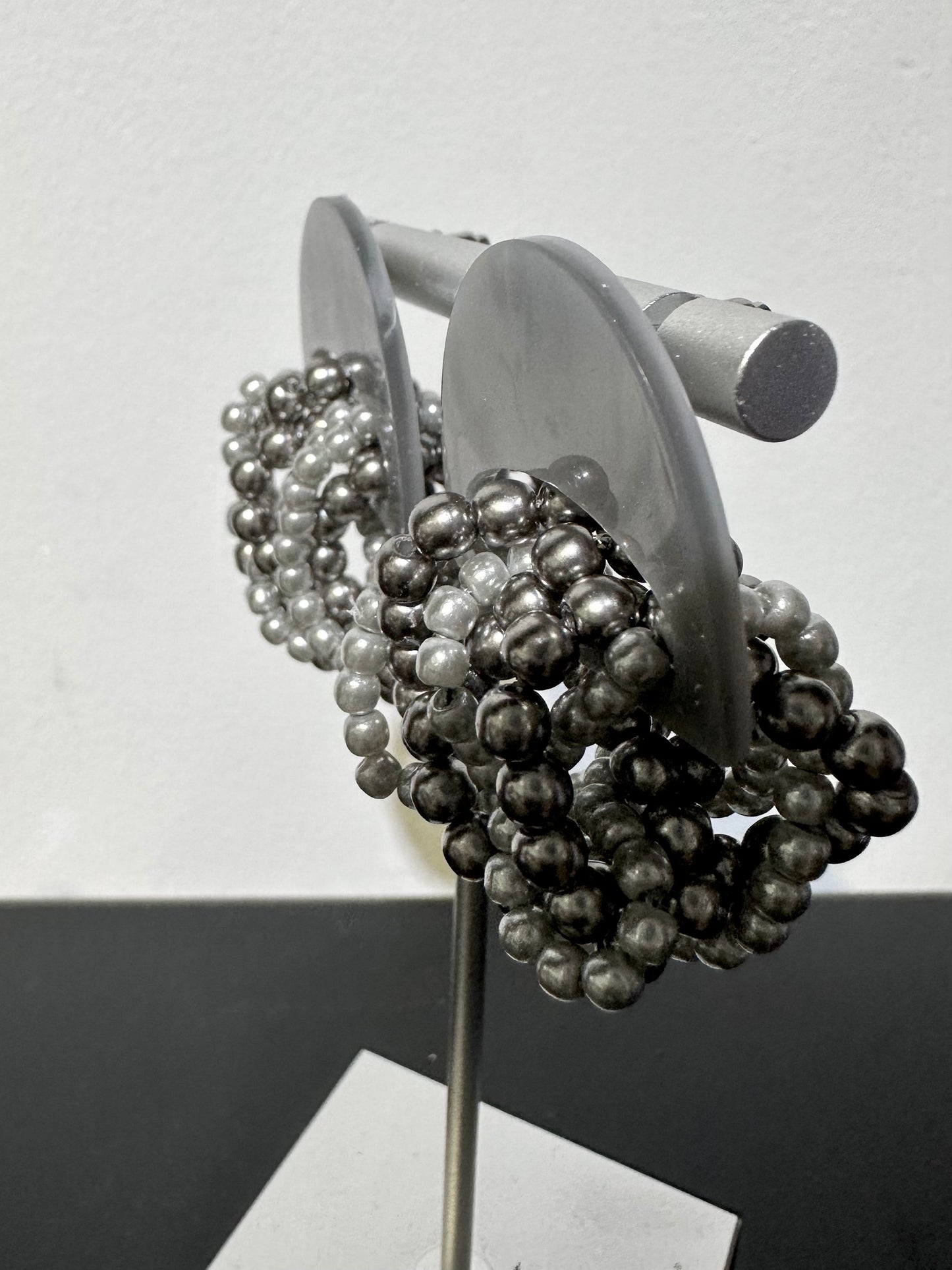 SEMICIRCLE SEED PEARL EARRINGS