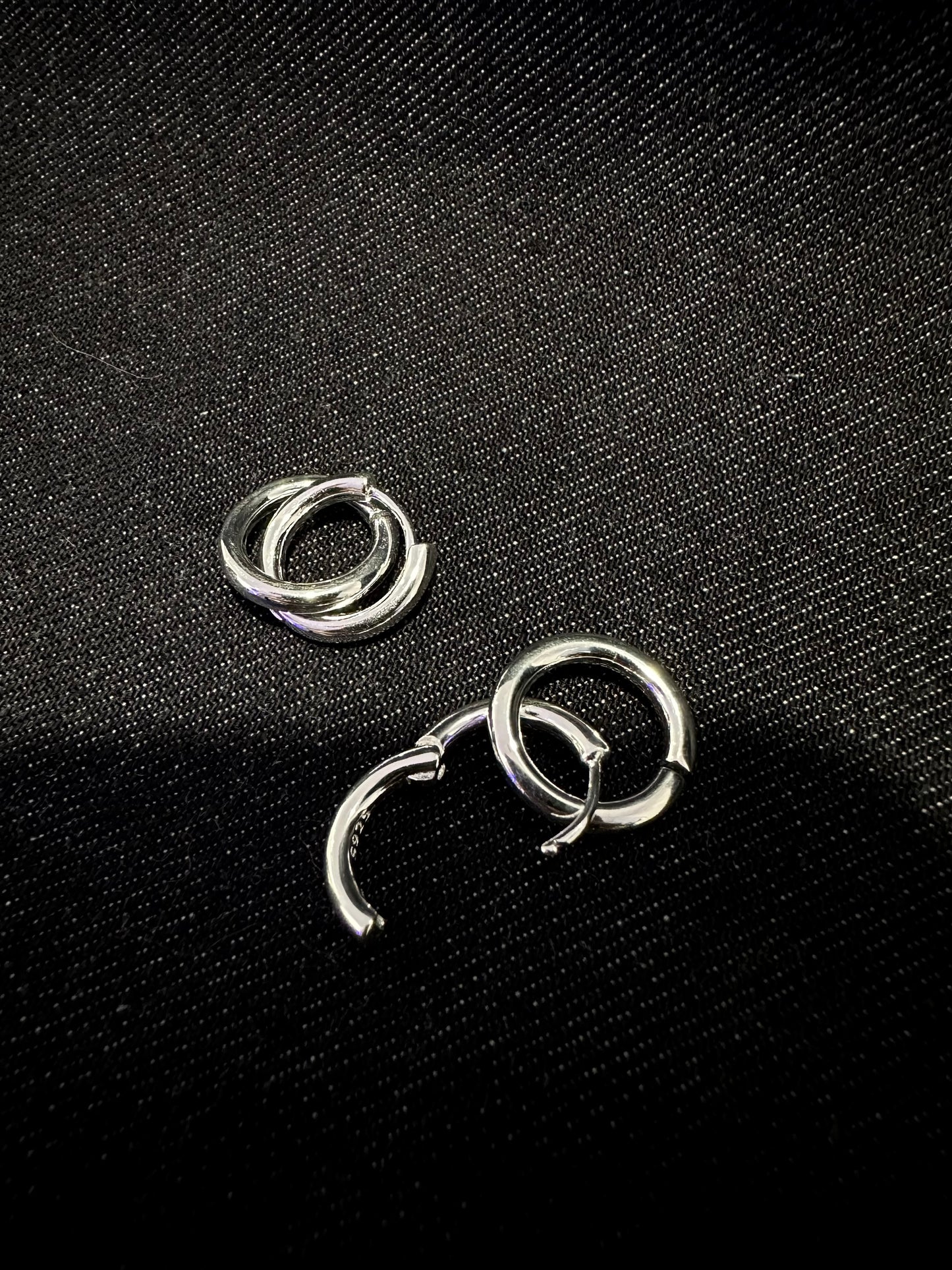 925 DOUBLE RING EARRINGS