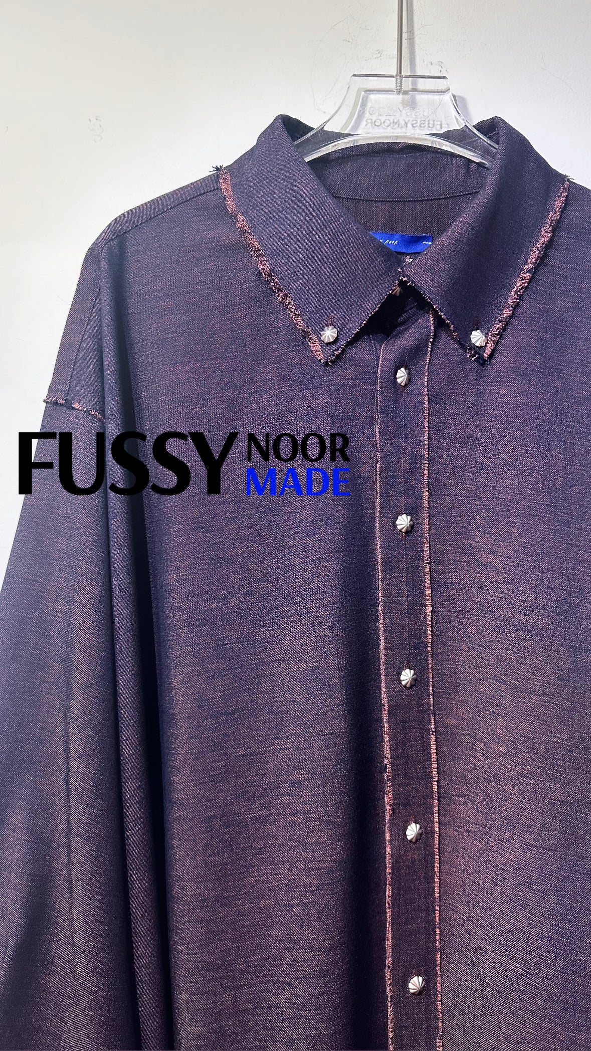 • FUSSY MADE • MARLED IMITATION DENIM SHIRT
