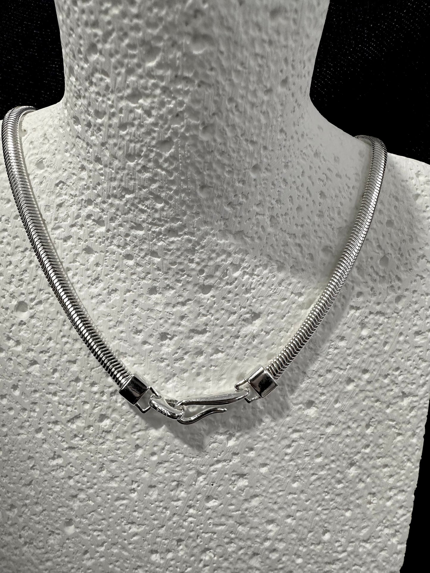 925 ROUND HERRINGBONE CHAIN NECKLACE