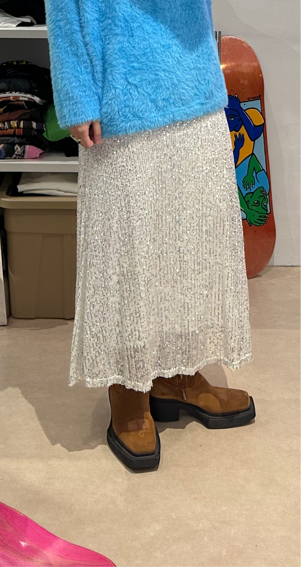 SLIVER BLING SKIRT