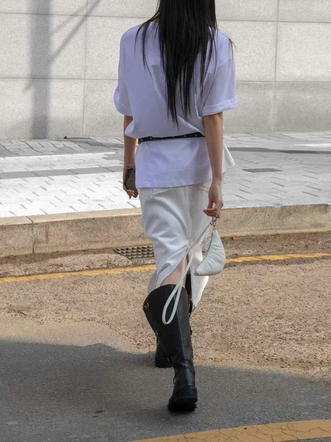 LONG DENIM SKIRT - 2 COLOURS