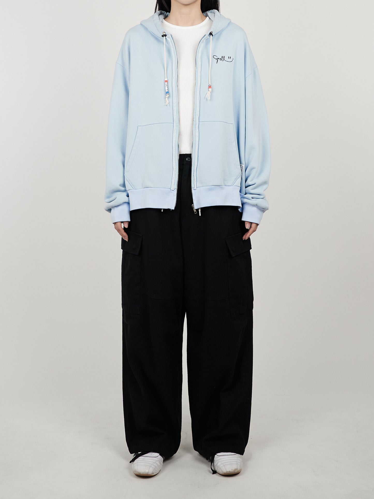 BEAD STRAP ZIP UP JACKET