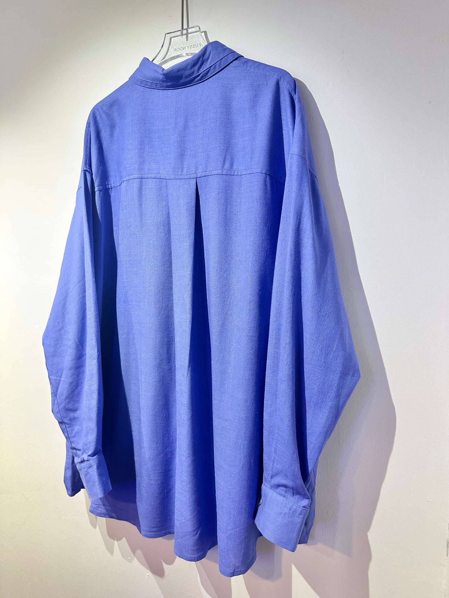 • FUSSY MADE • PURPLISH BLUE LINEN SHIRT