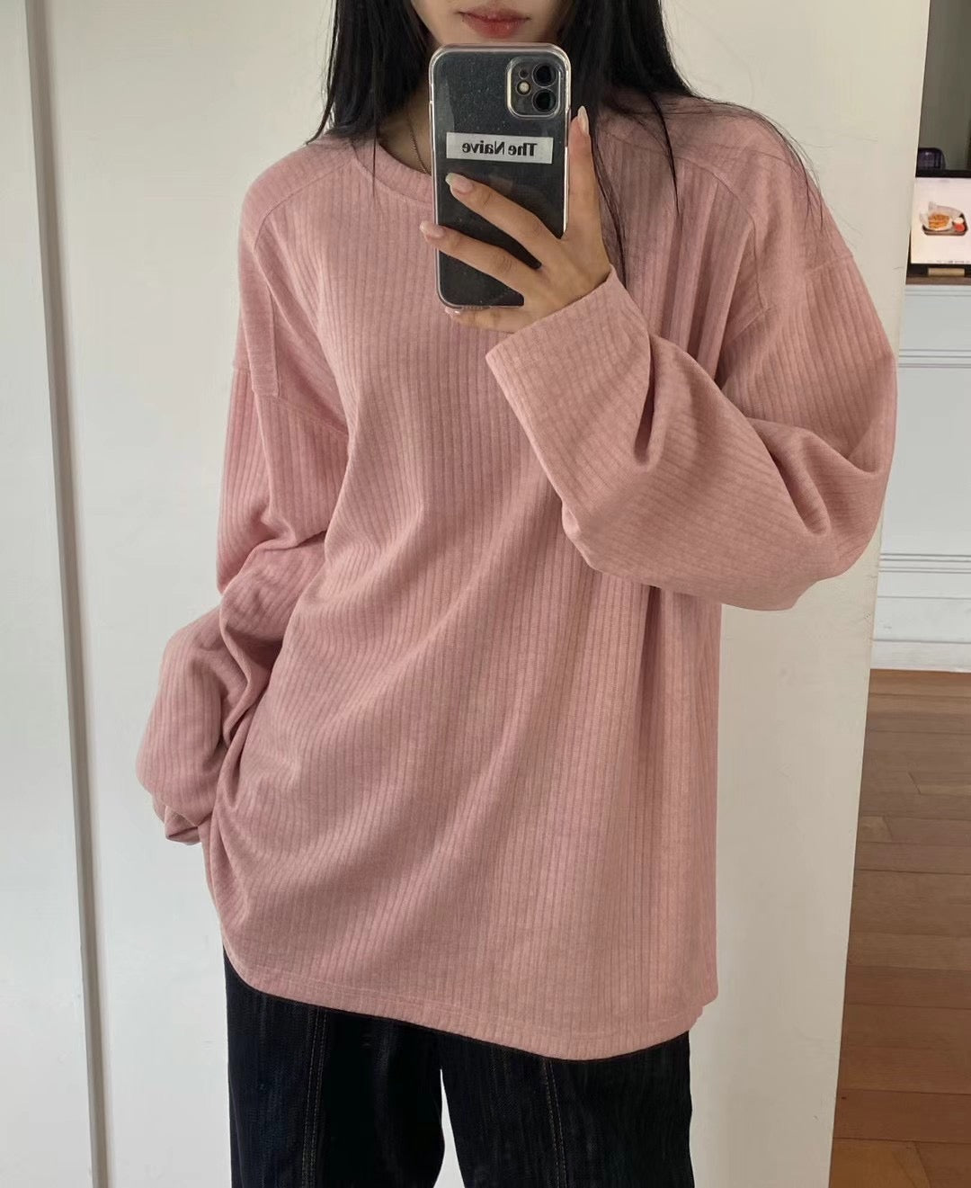 RIBBED COTTON TEE