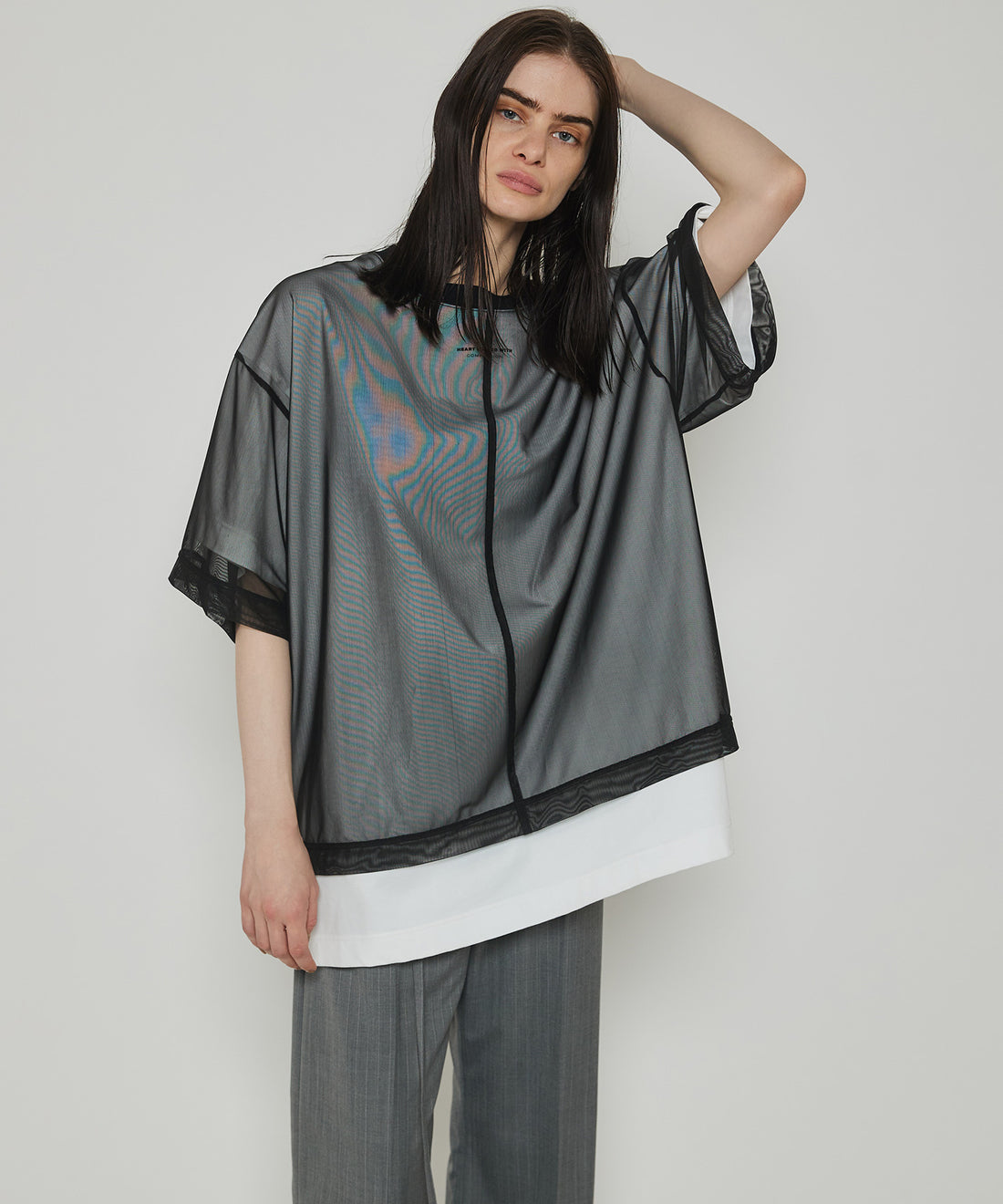 SHEER LAYERED TEE ( 2IN1 )