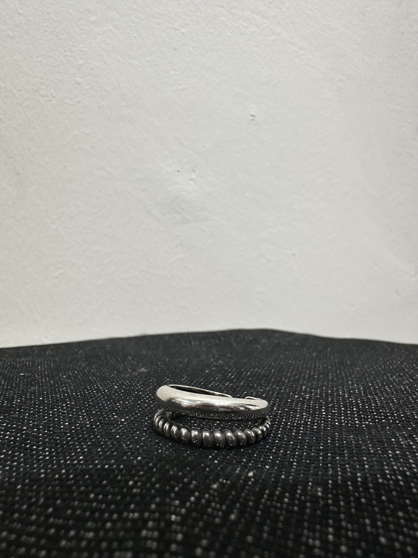 925 TWO LAYER TWIST RING