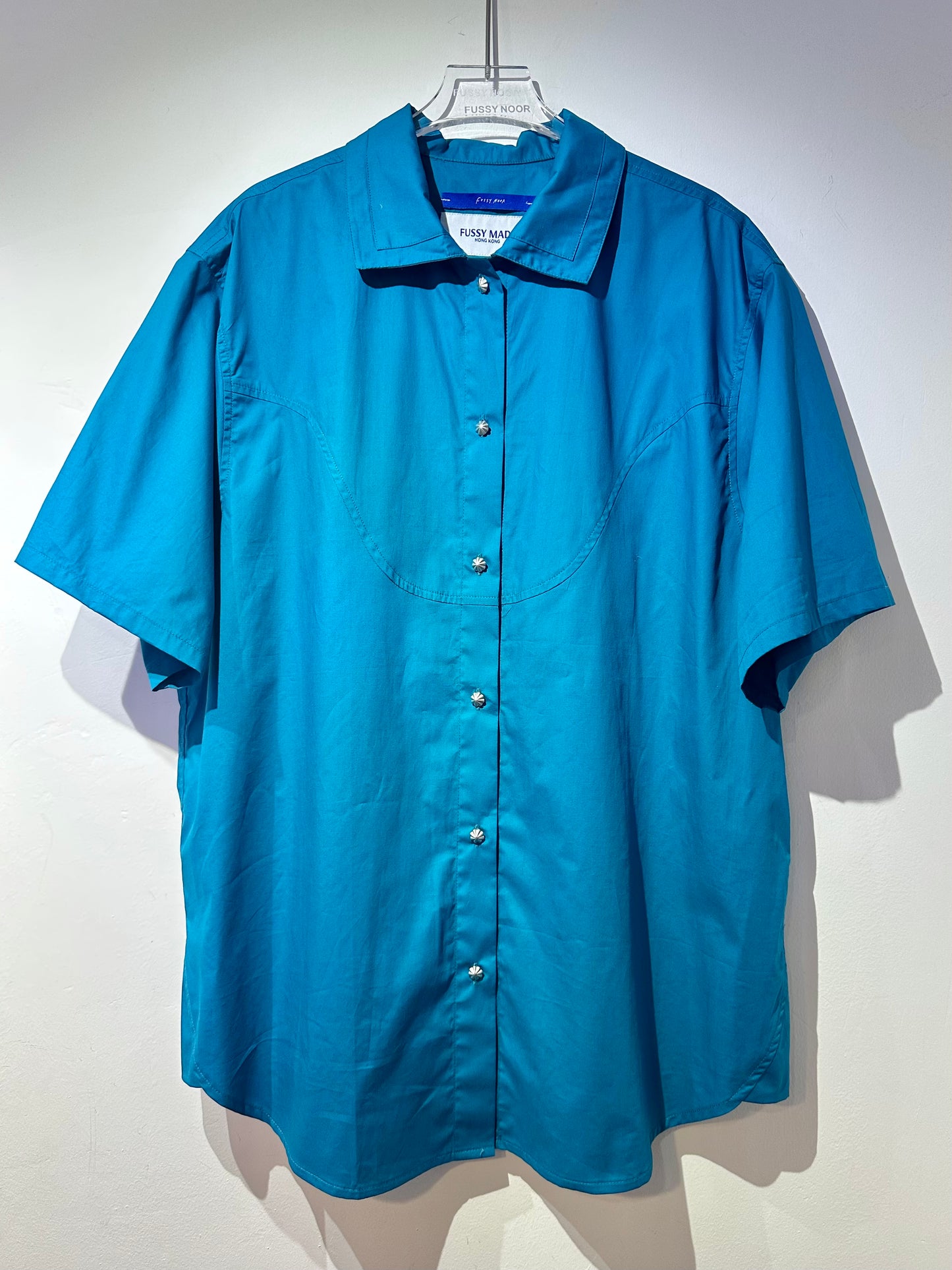 • FUSSY MADE • SOLID COLOUR COTTON SHIRT