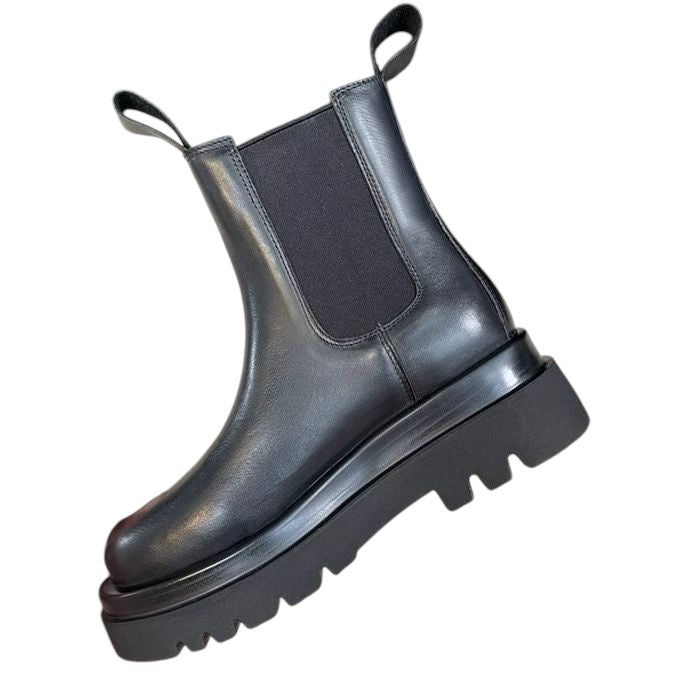 16CM ROUND HEADED CHELSEA BOOT ( CALF LEATHER )