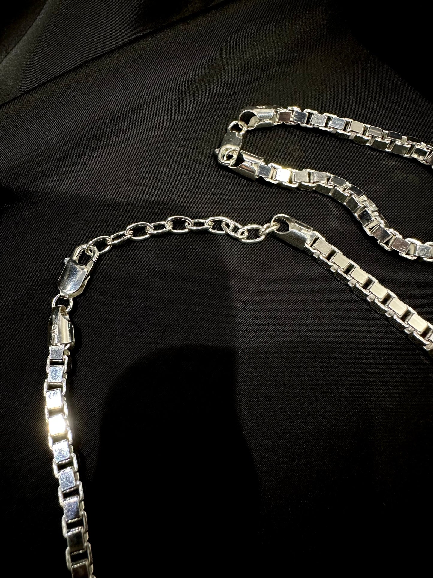 HANDMADE 925 CUBE CHAIN NECKLACE / BRACLET