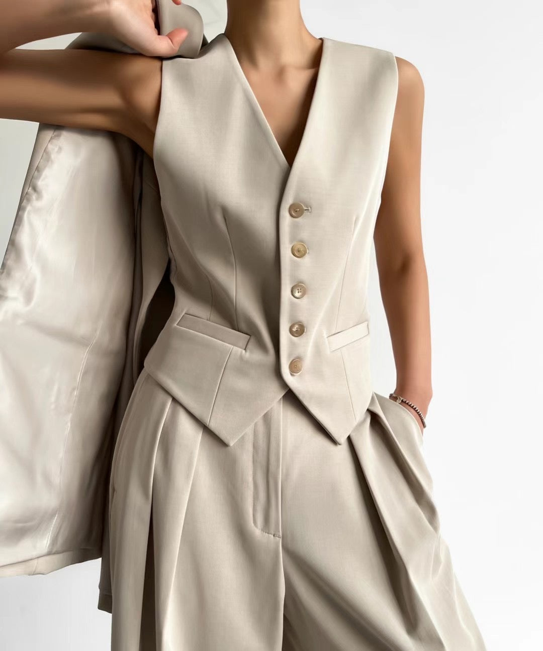 INWARD DOUBLE PLEATS TROUSERS