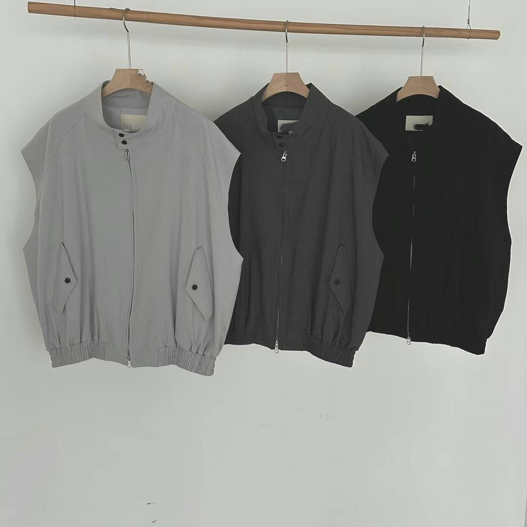 DOULBE-SLIDER POLY VEST JACKET