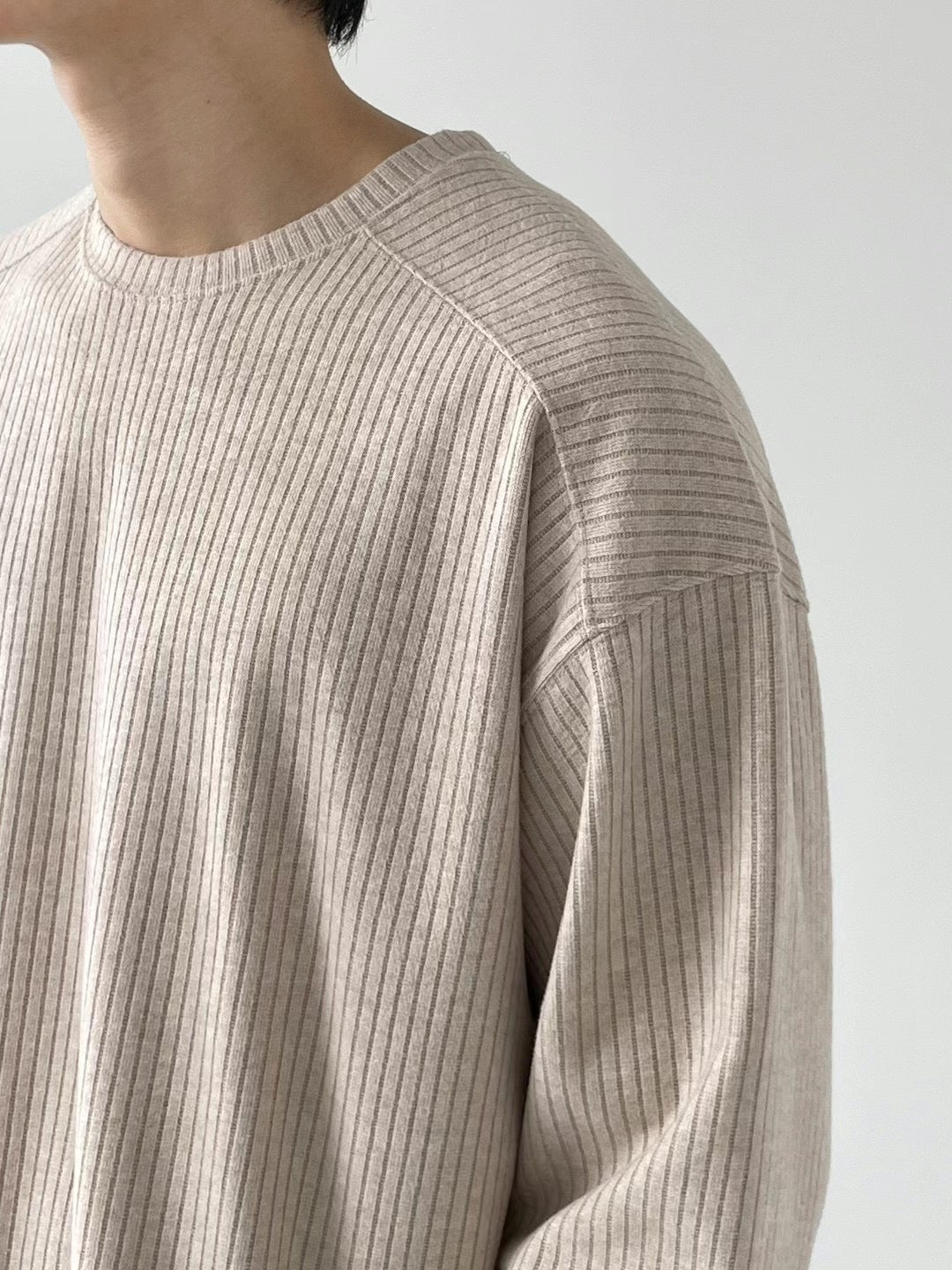 RIBBED COTTON TEE