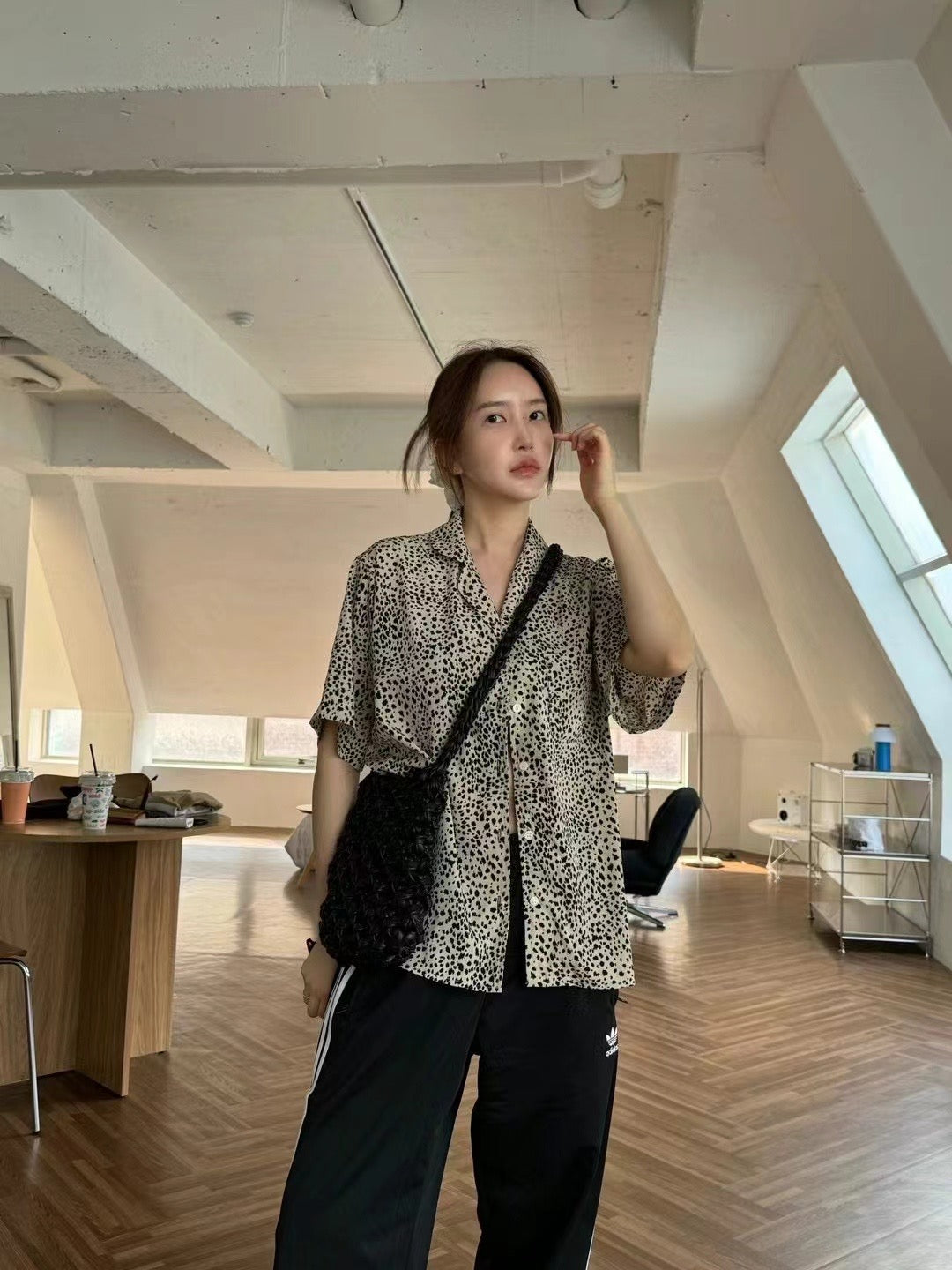 LEOPARD RAYON SHIRT