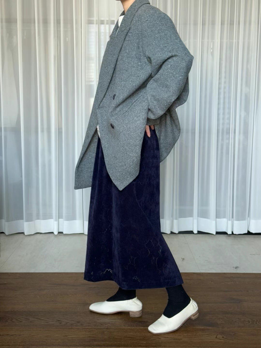 !!!EARLYBIRD SPECIAL OFFER until Sunday!!! HANDMADE JAPAN WOOL BLAZER - GREY ONLY