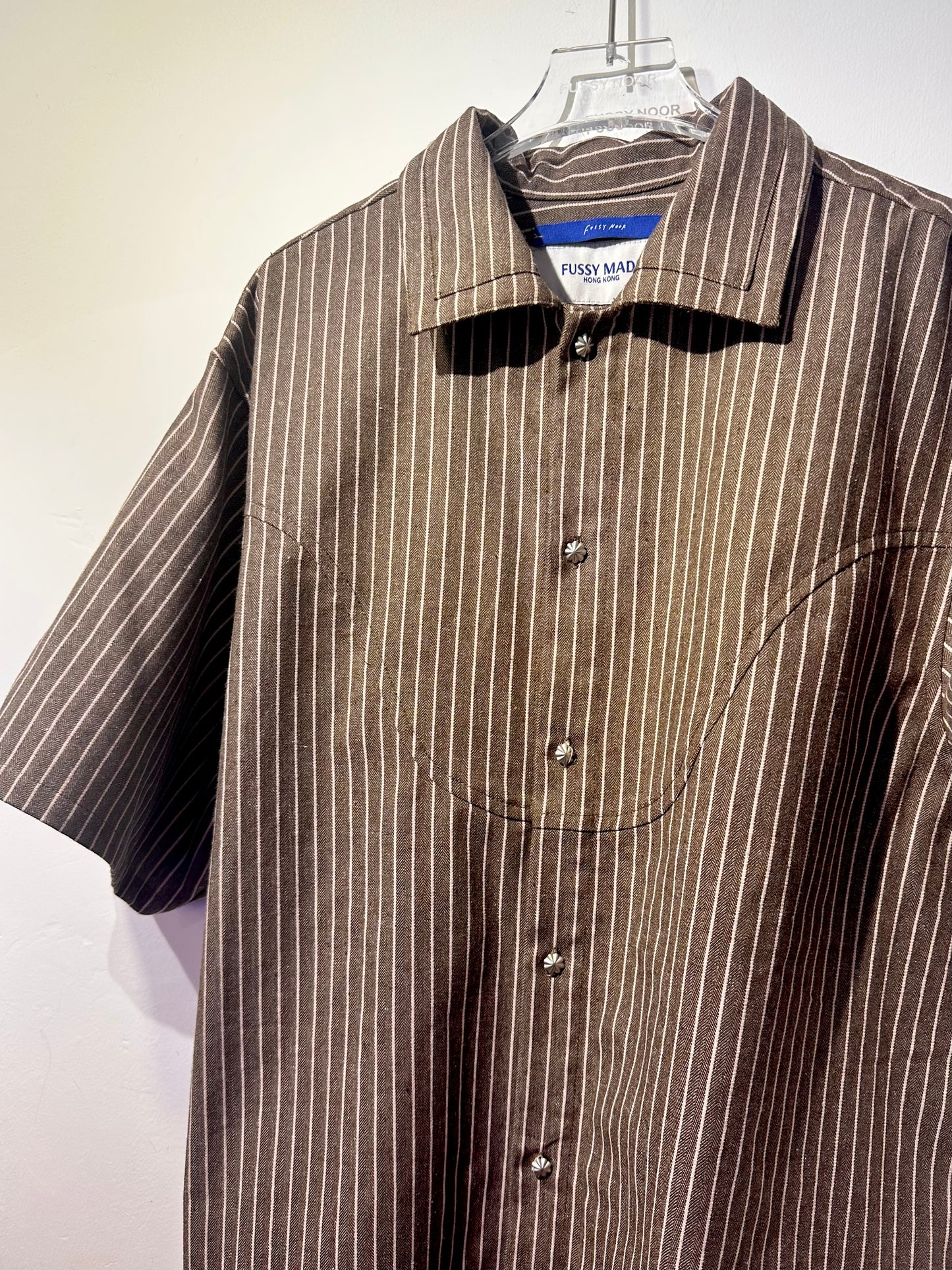 • FUSSY MADE • CHOCOLATE STRIPE SHIRT