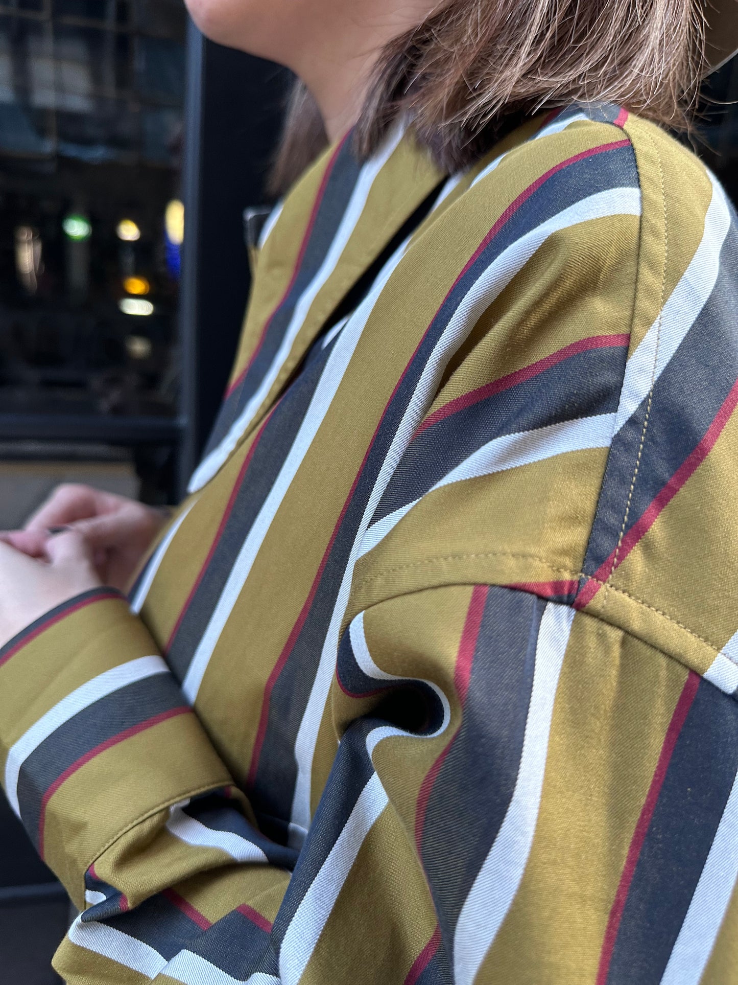 • FUSSY MADE • MUSTARD BENGAL STRIPE SHIRT