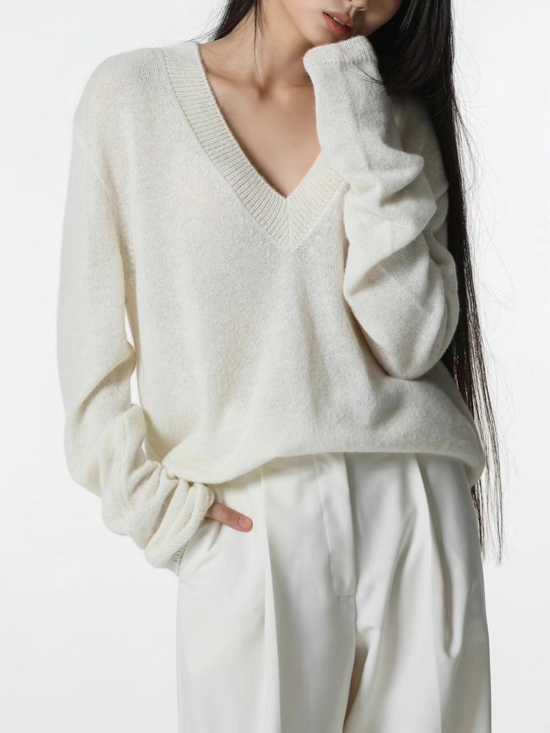 SINGLE DART WIDE LEG TROUSERS