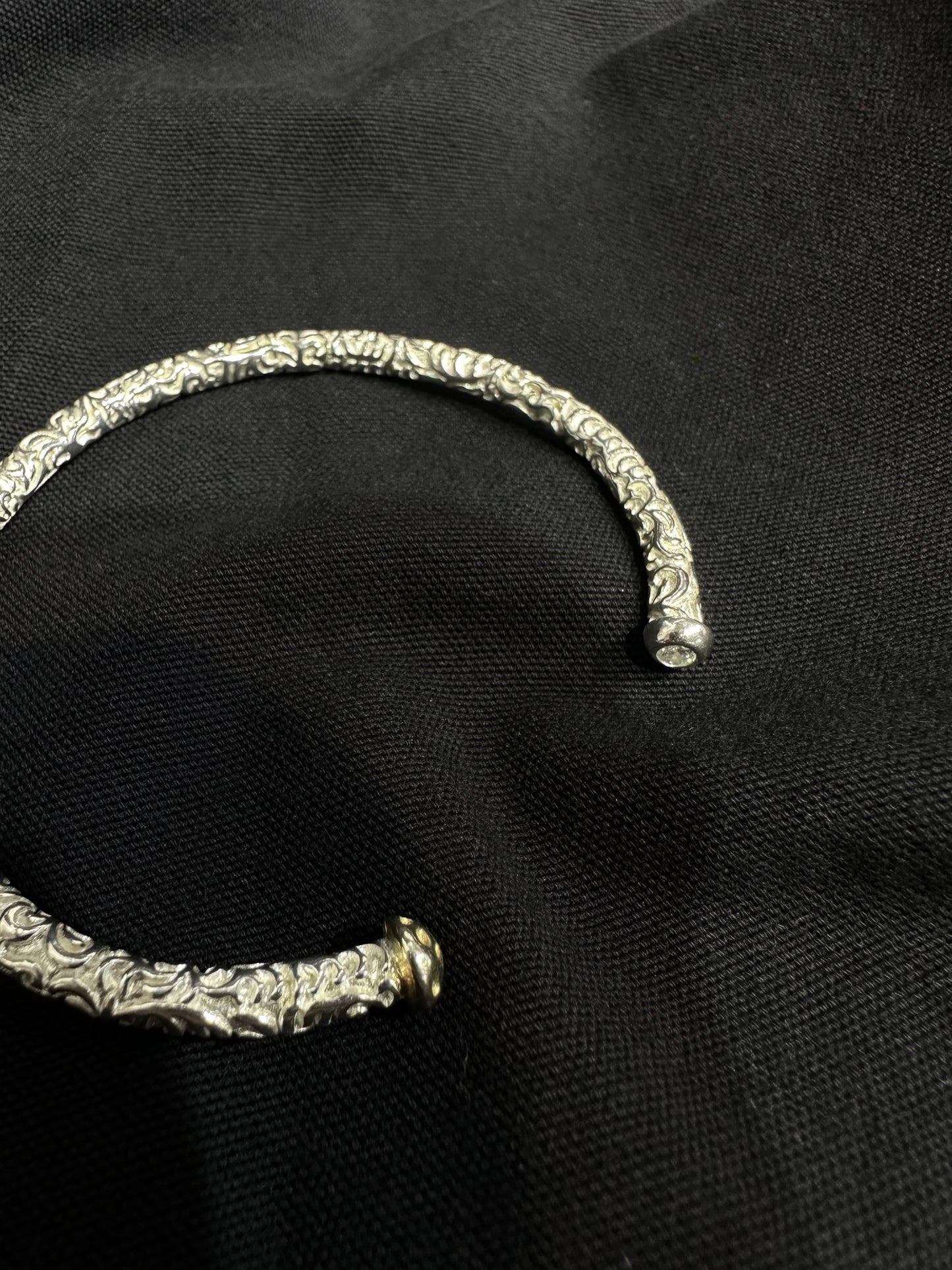 925 CRAFT PATTERN BANGLE