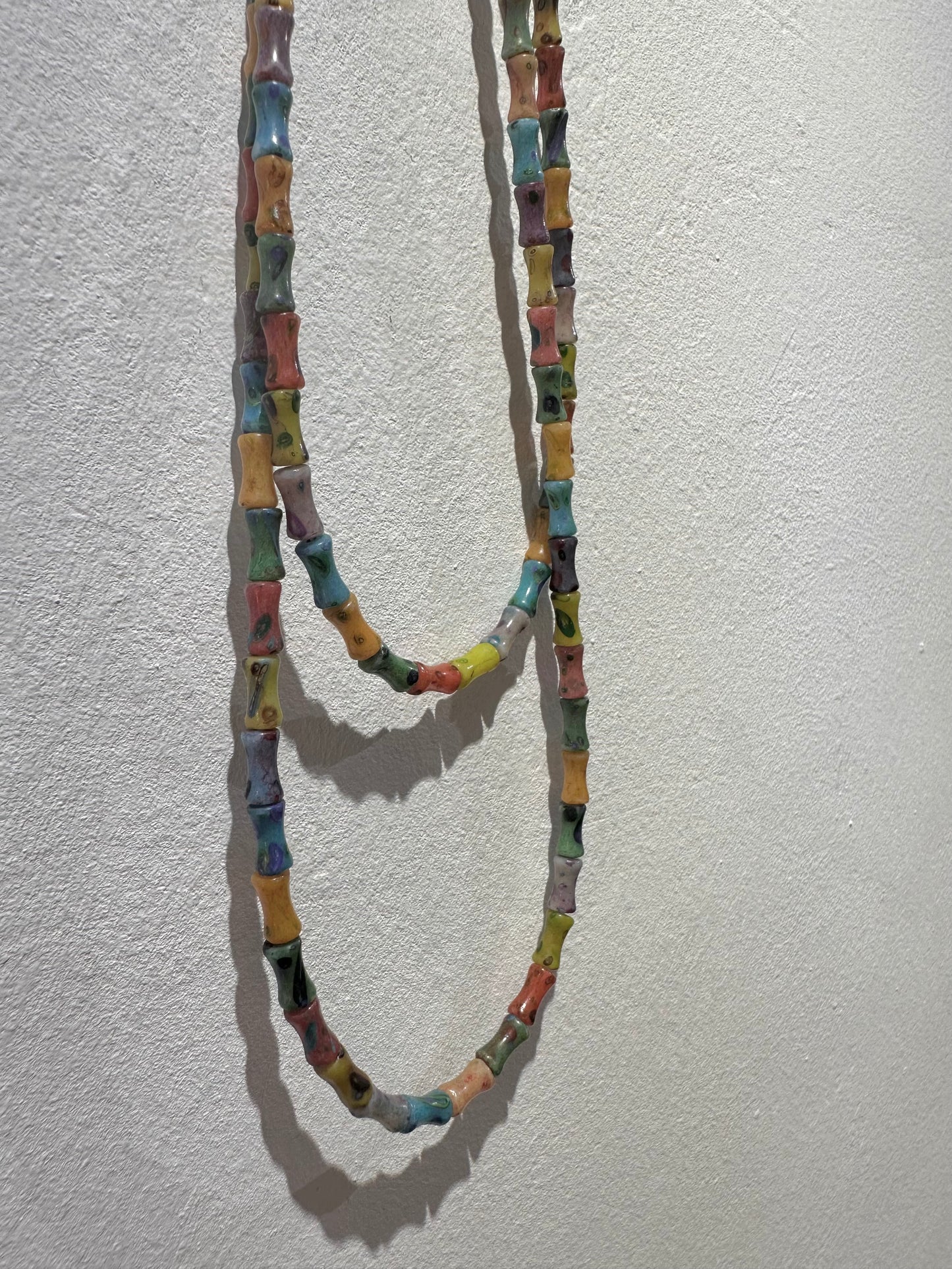 BAMBOO TUBE BEADS NECKLACE (116cm)