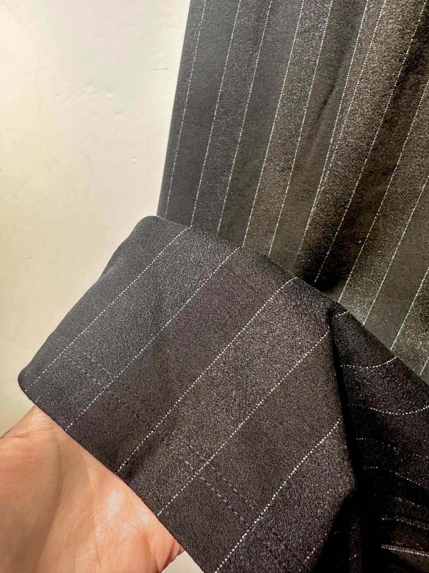 • FUSSY MADE • PINSTRIPE STRETCH SUITING SKIRT
