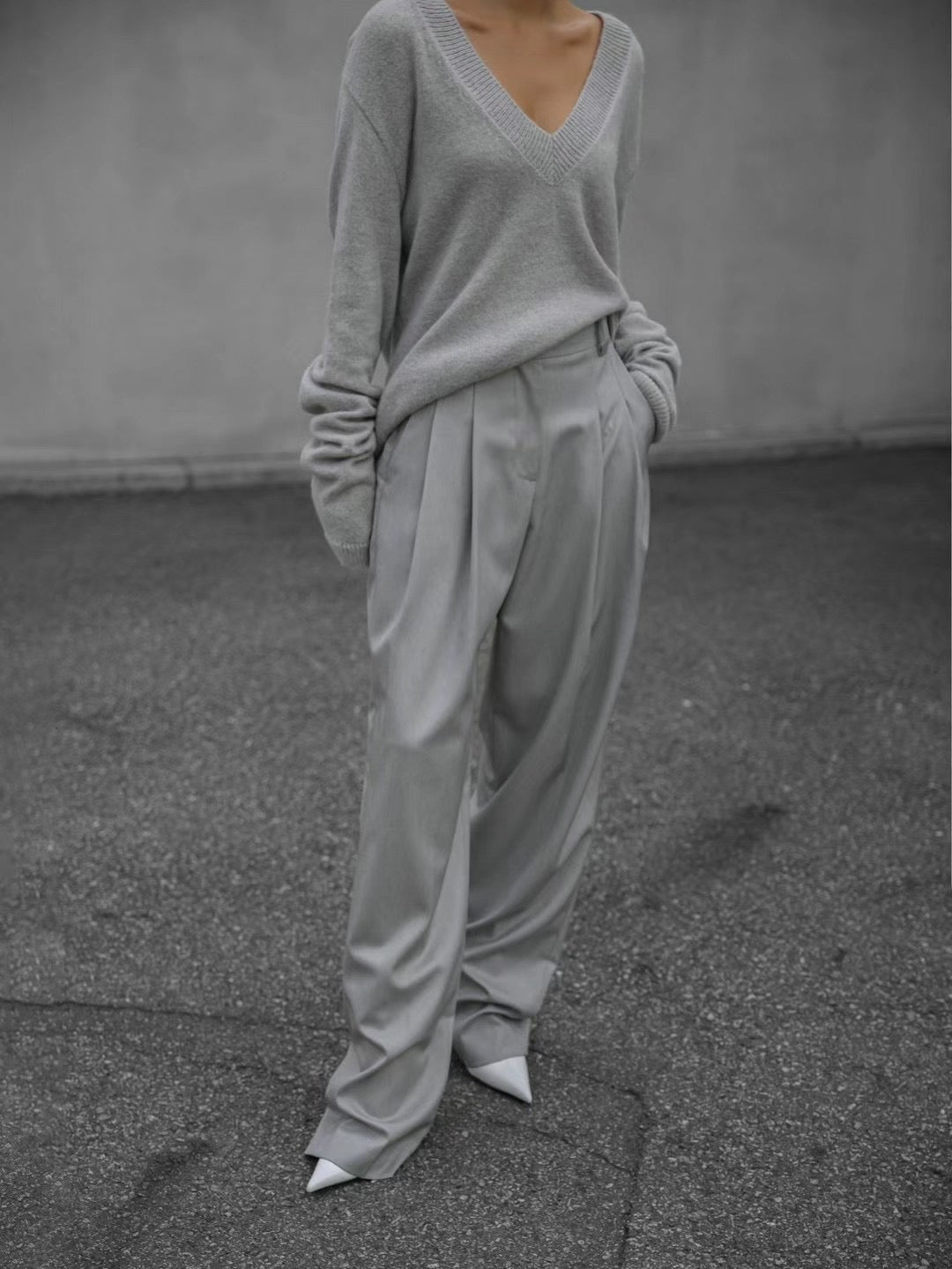 DOUBLE SEAM PLEATED TROUSERS