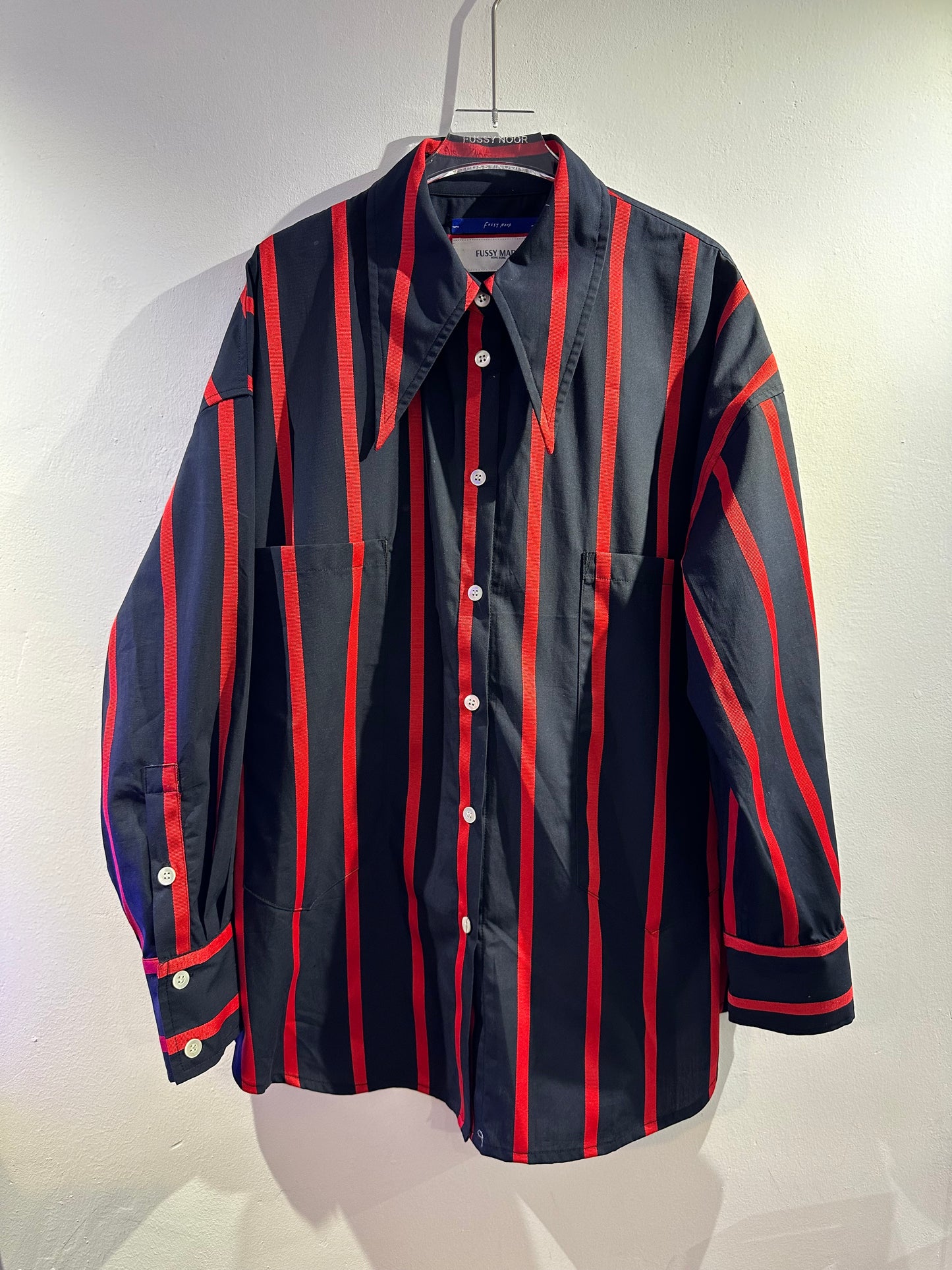 • FUSSY MADE • RED RIBBON TRIM SHIRT