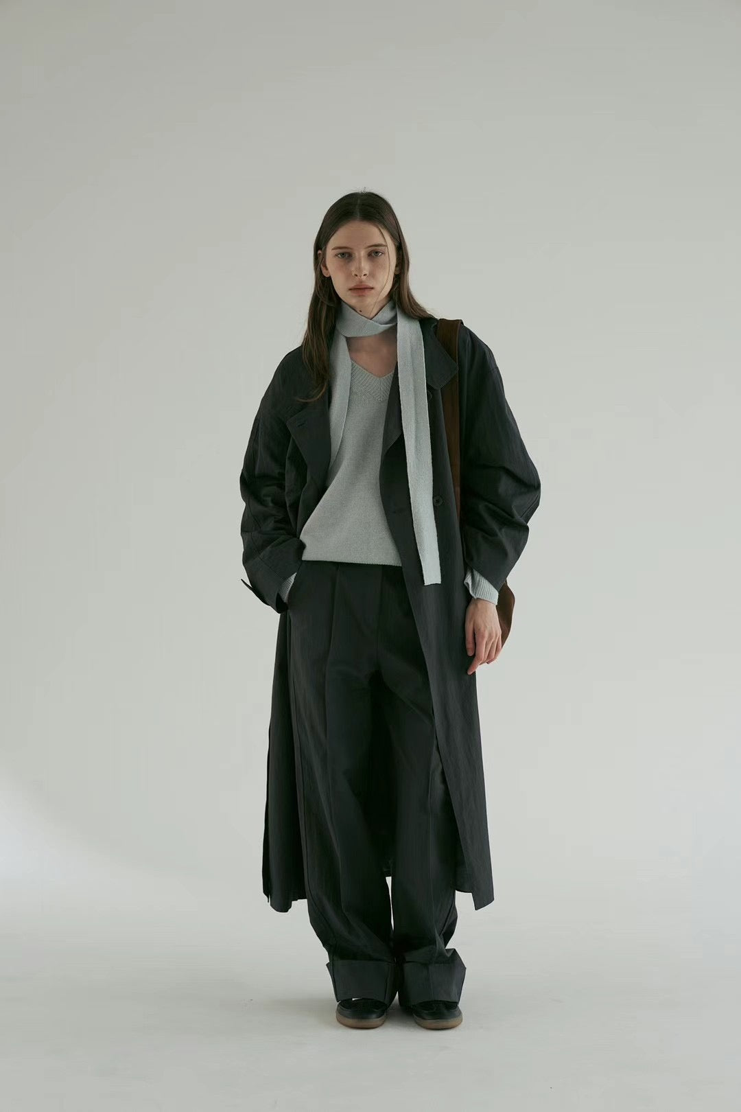 TURN-UP CUFF STRAIGHT CUT PANTS