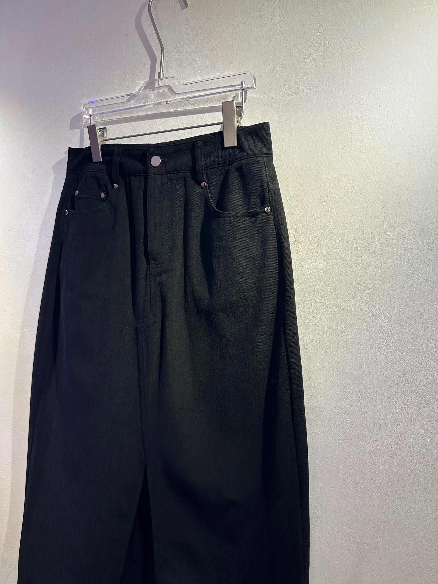 • FUSSY MADE • SOLID BLACK DENIM SKIRT