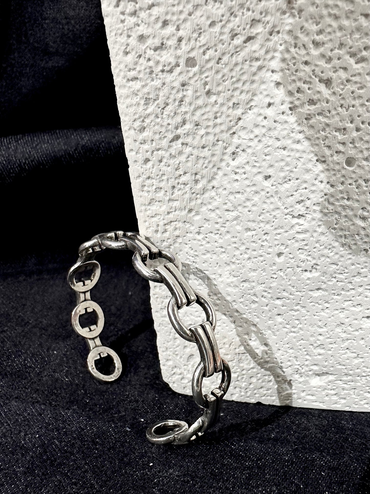 925 OVAL LINK CUFF BANGLE
