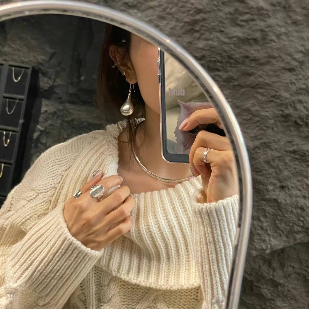 925 THICK HERRING BONE COLLAR NECKLACE