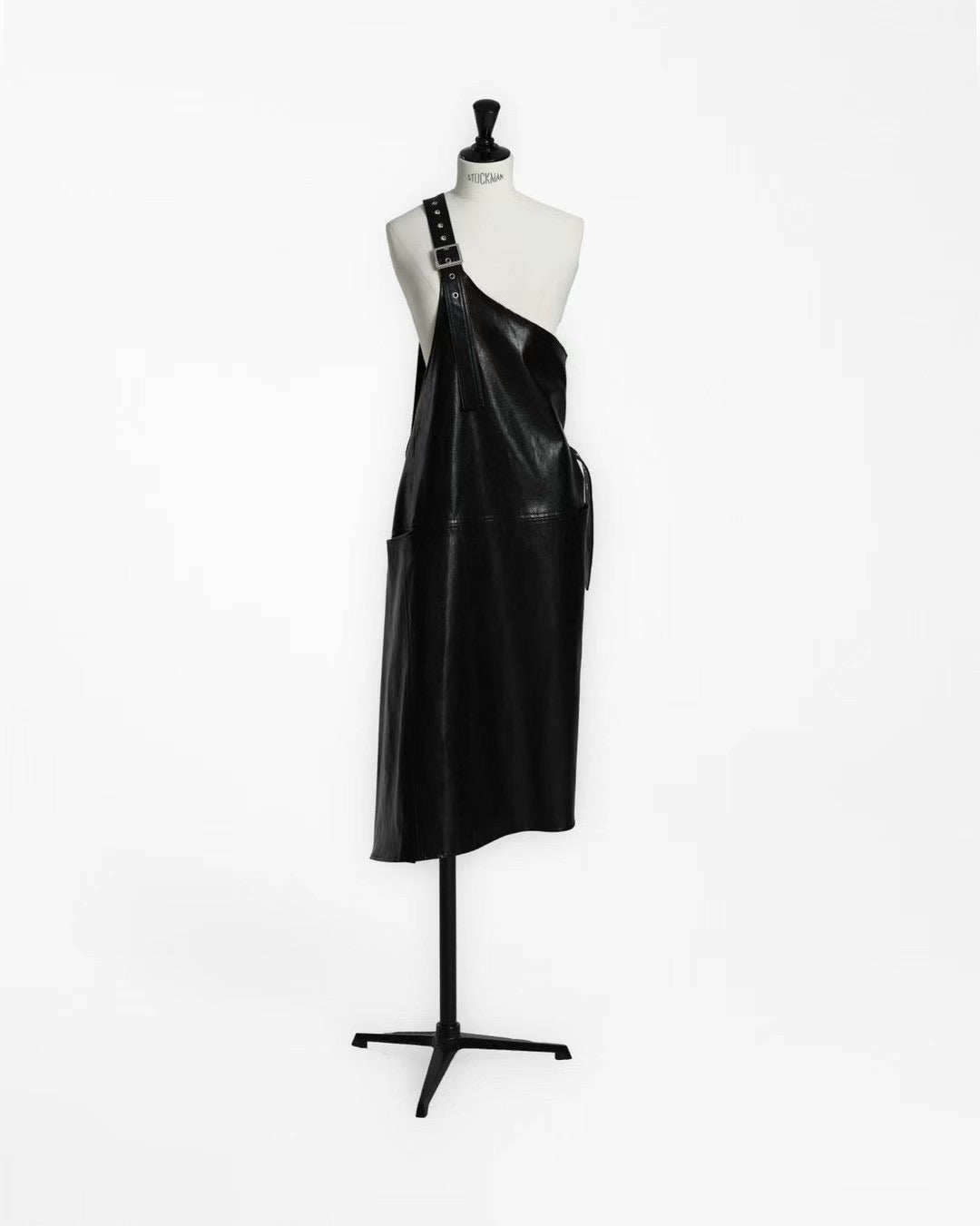 PU ONE SHOULDER DRESS