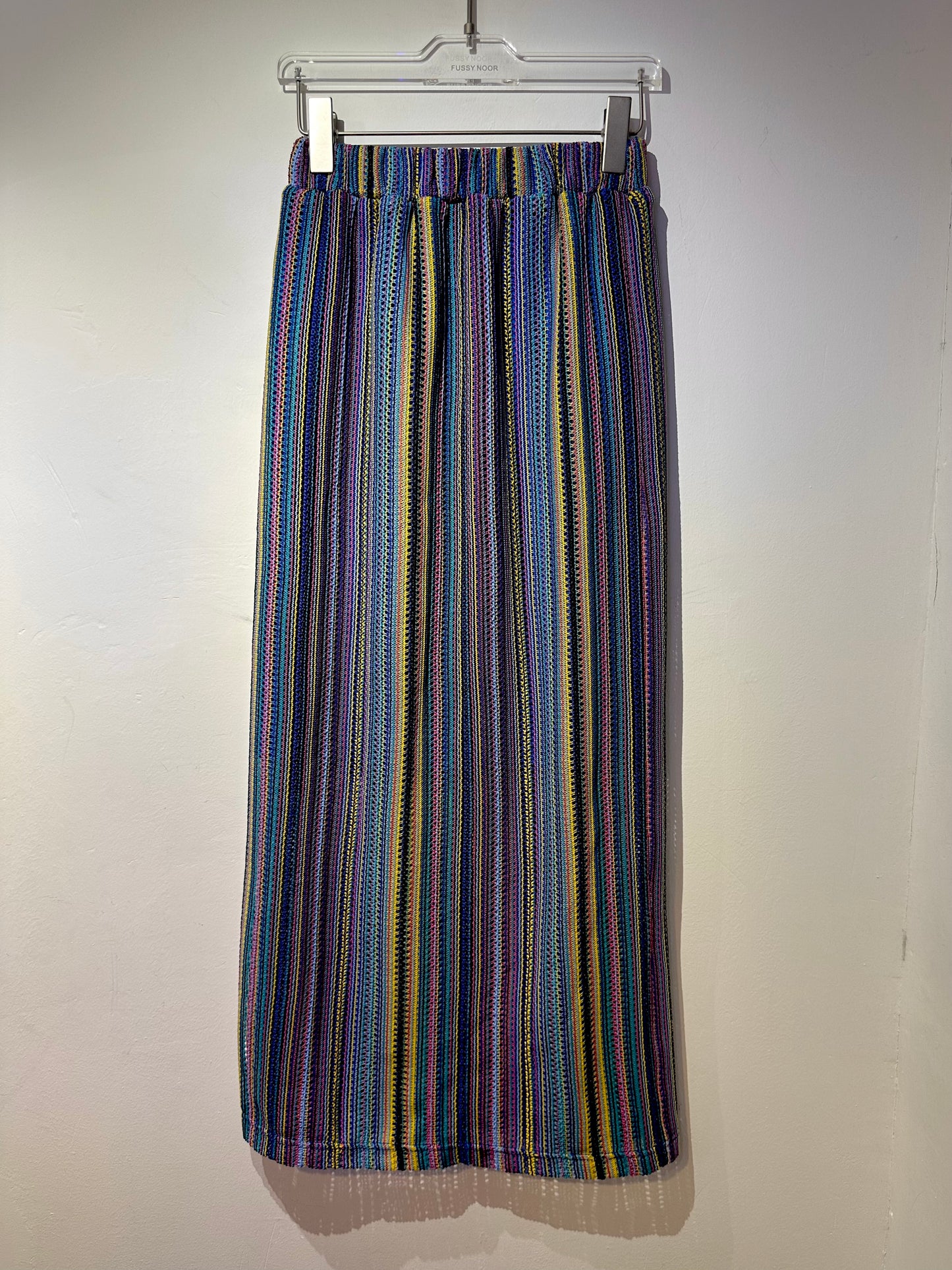• FUSSY MADE • MULTI COLOUR STRIPE KNIT SKIRT