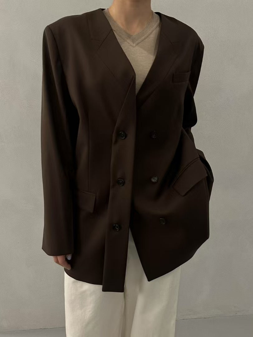 COLLARLESS OVERSIZE BLAZER