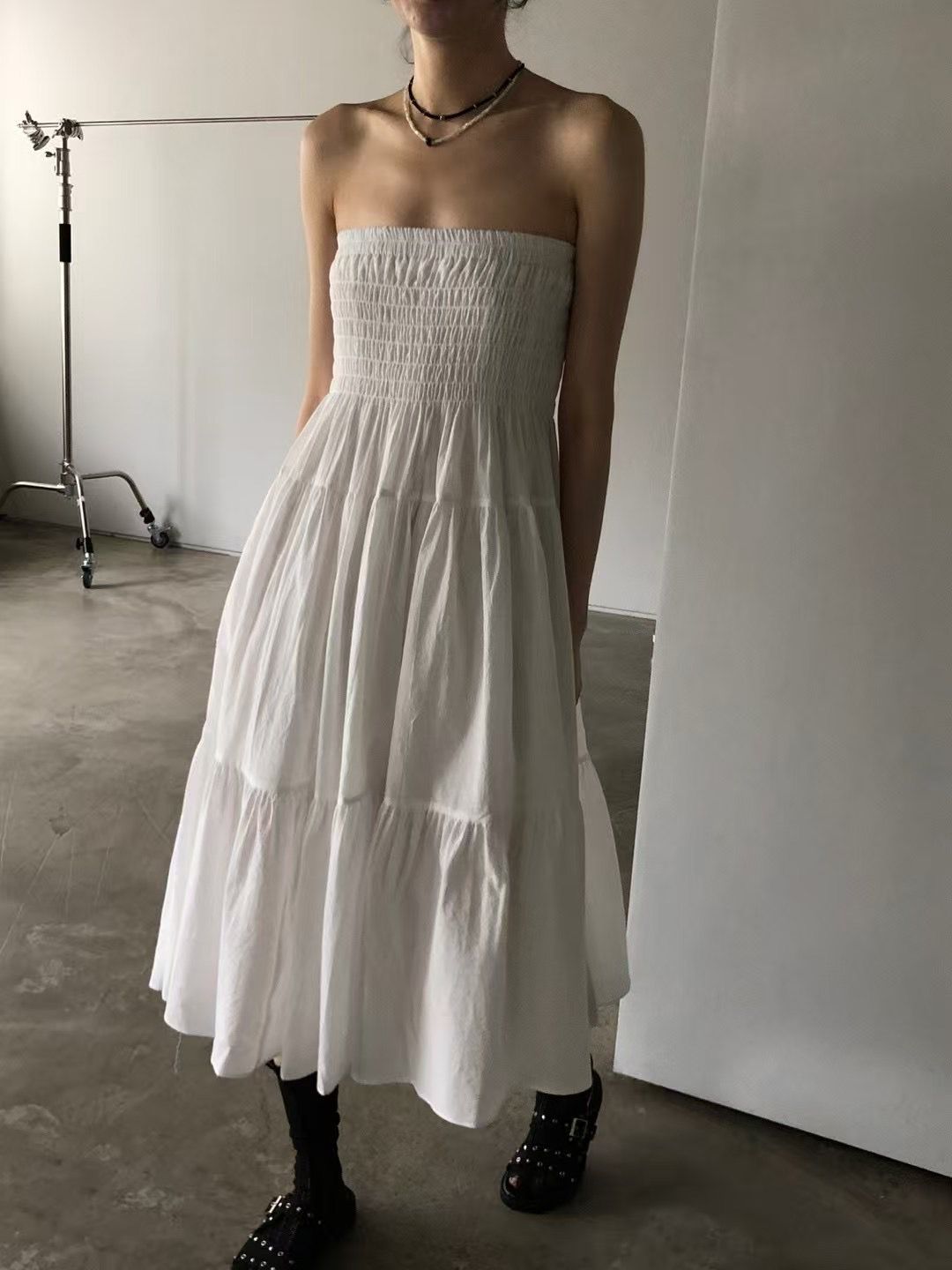 2WAY RUCH TIERED SKIRT