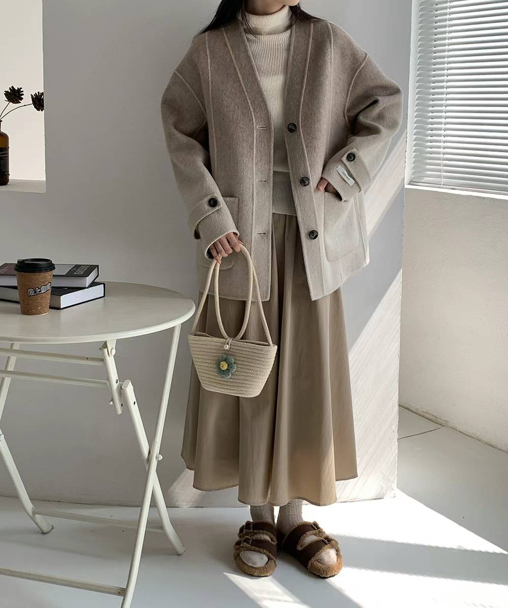 OMBRE FINE WOOL COAT