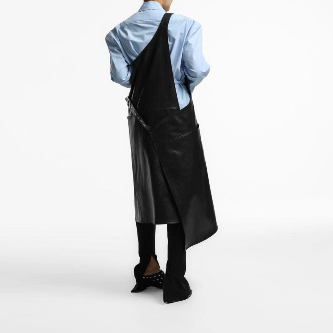 PU ONE SHOULDER DRESS