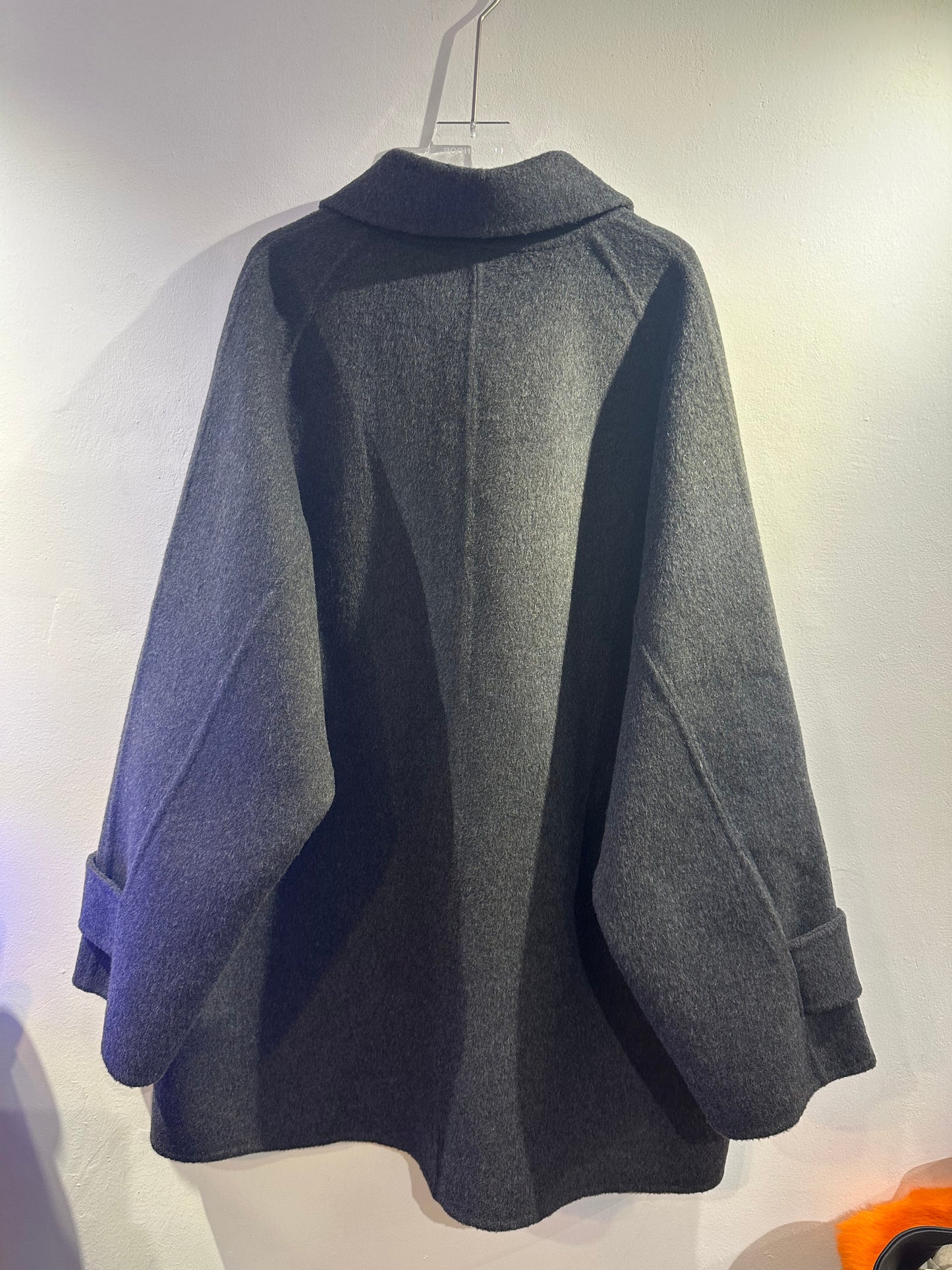 • FUSSY MADE • FLAP POCKETS HANDMADE WOOL COAT ( ITALIAN WOOL )