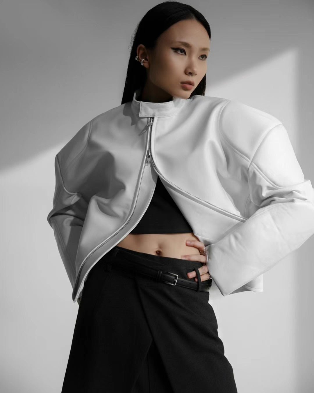 FRONT LAYER A LINE SKIRT