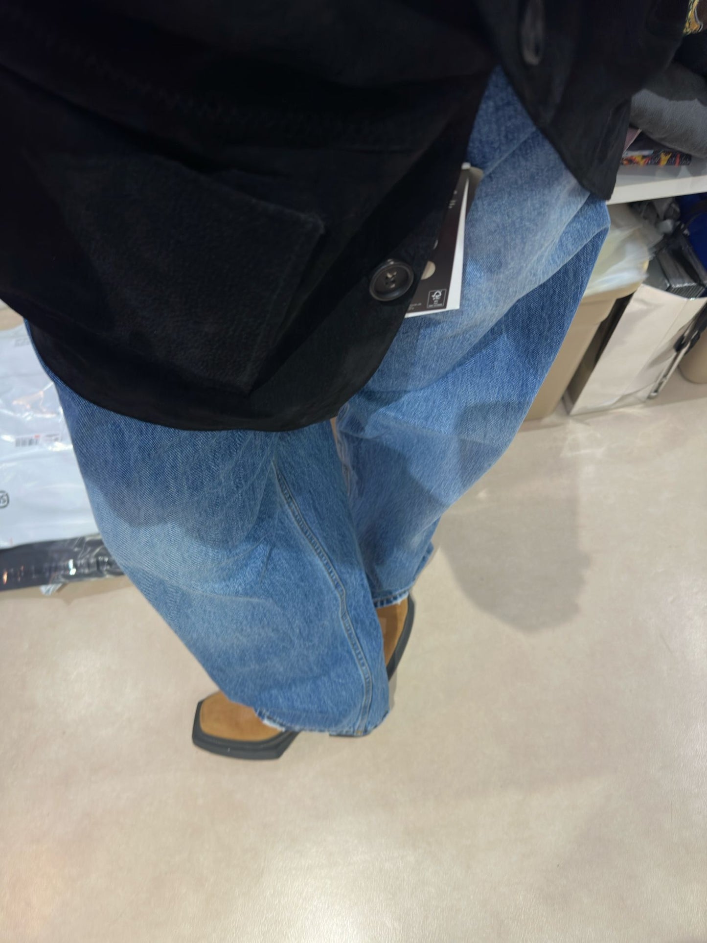 SKY BLUE WASHED DENIM JEANS