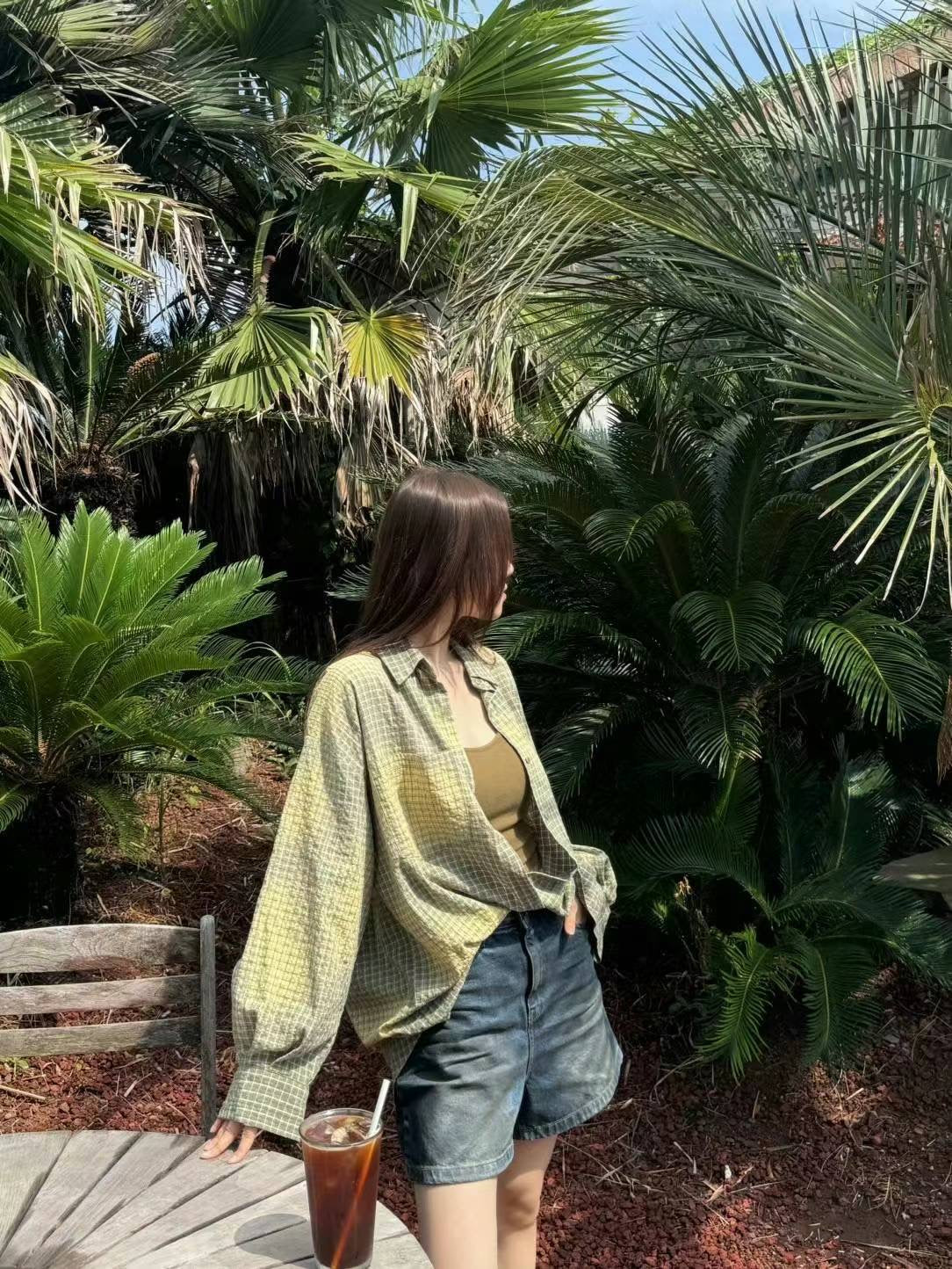 TIE DYE CHECKED SHIRT