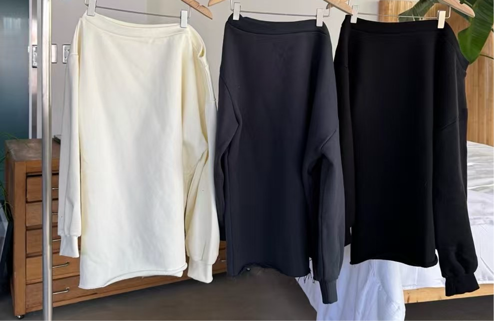ONE SHOULDER COTTON LONG TOP