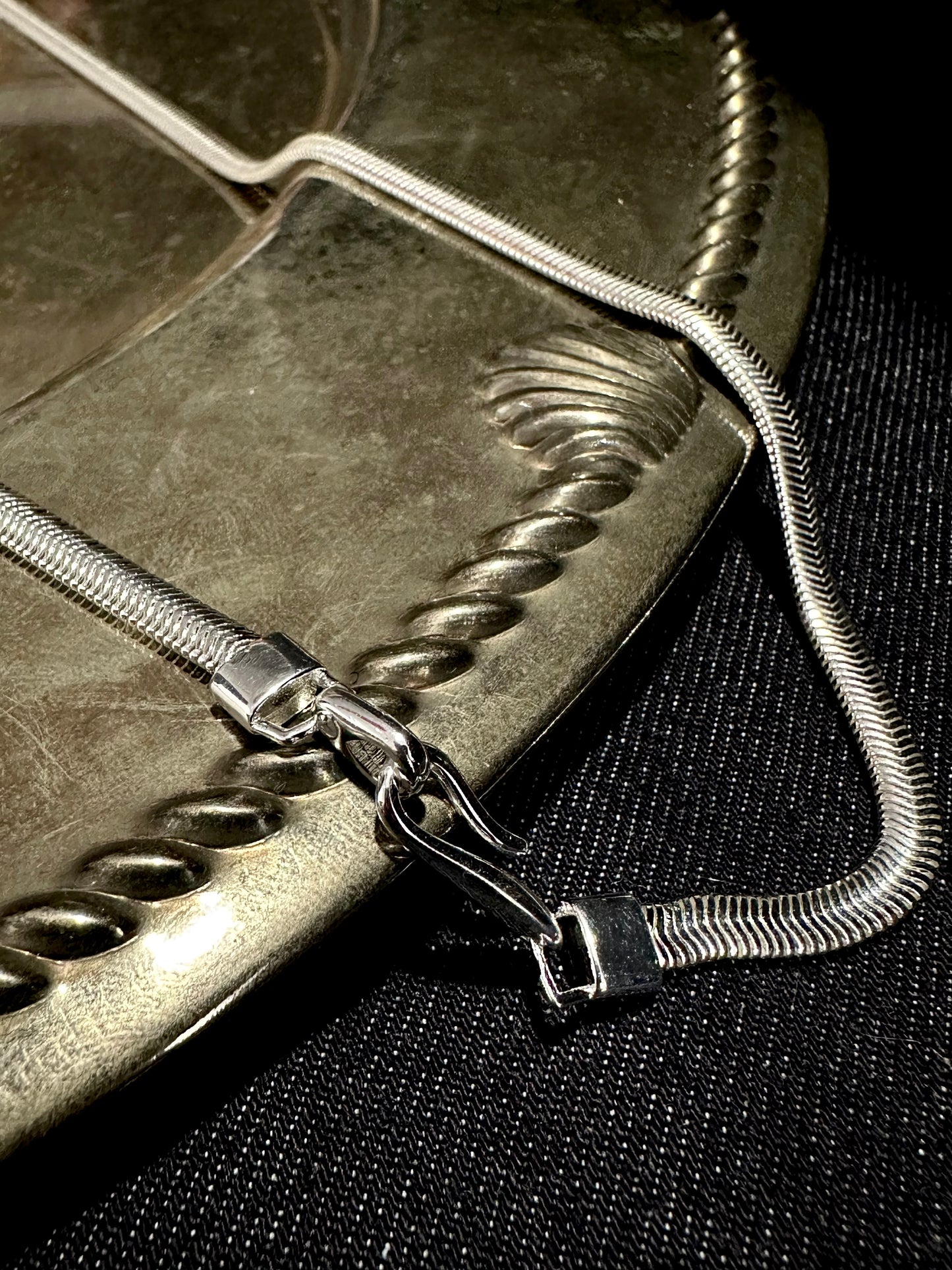 925 ROUND HERRINGBONE CHAIN NECKLACE